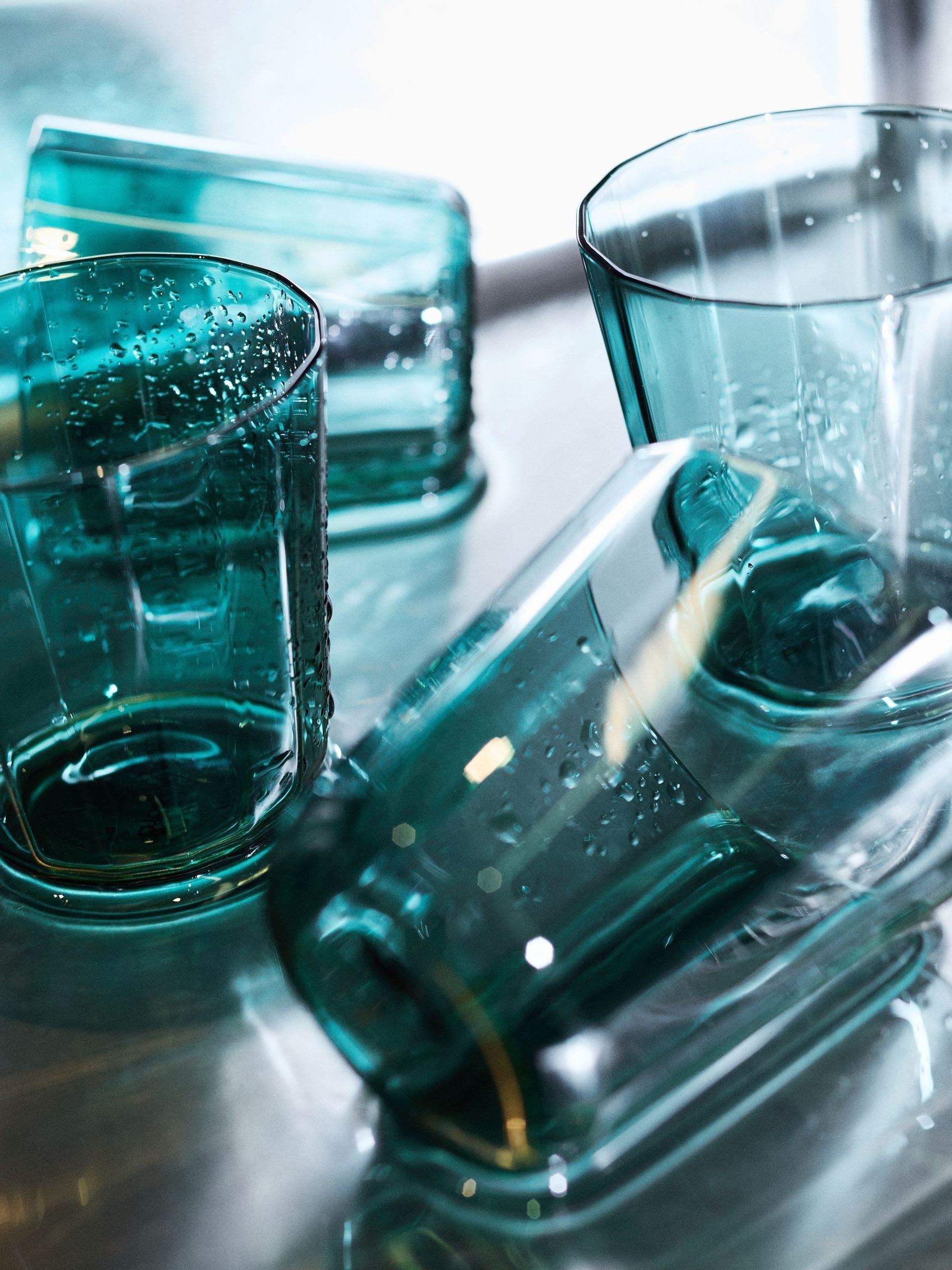 The Conran Shop Set of 4 Petrol Blue Fade Tumblers - Image 1 of 7