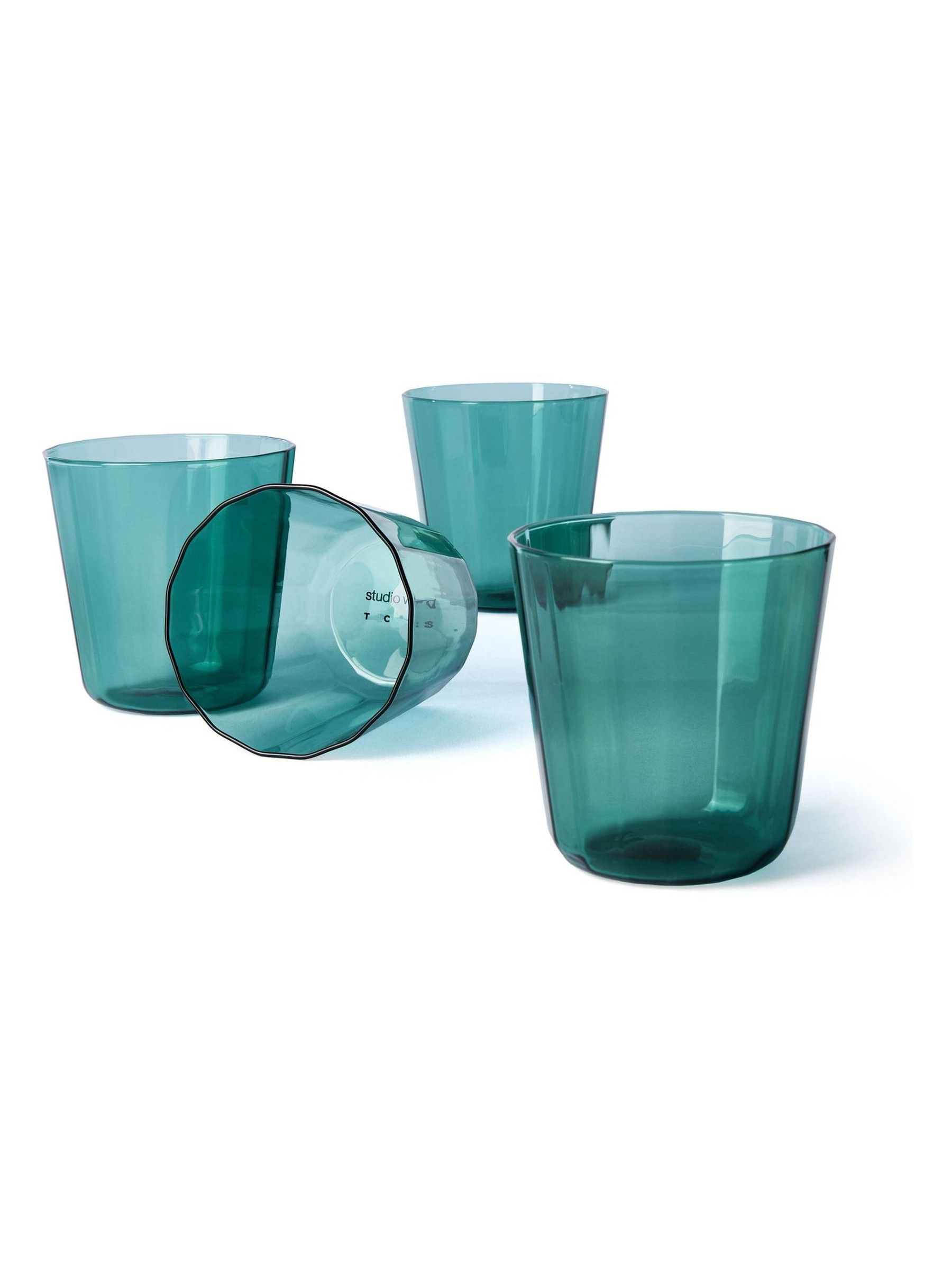 The Conran Shop Set of 4 Petrol Blue Fade Tumblers - Image 4 of 7