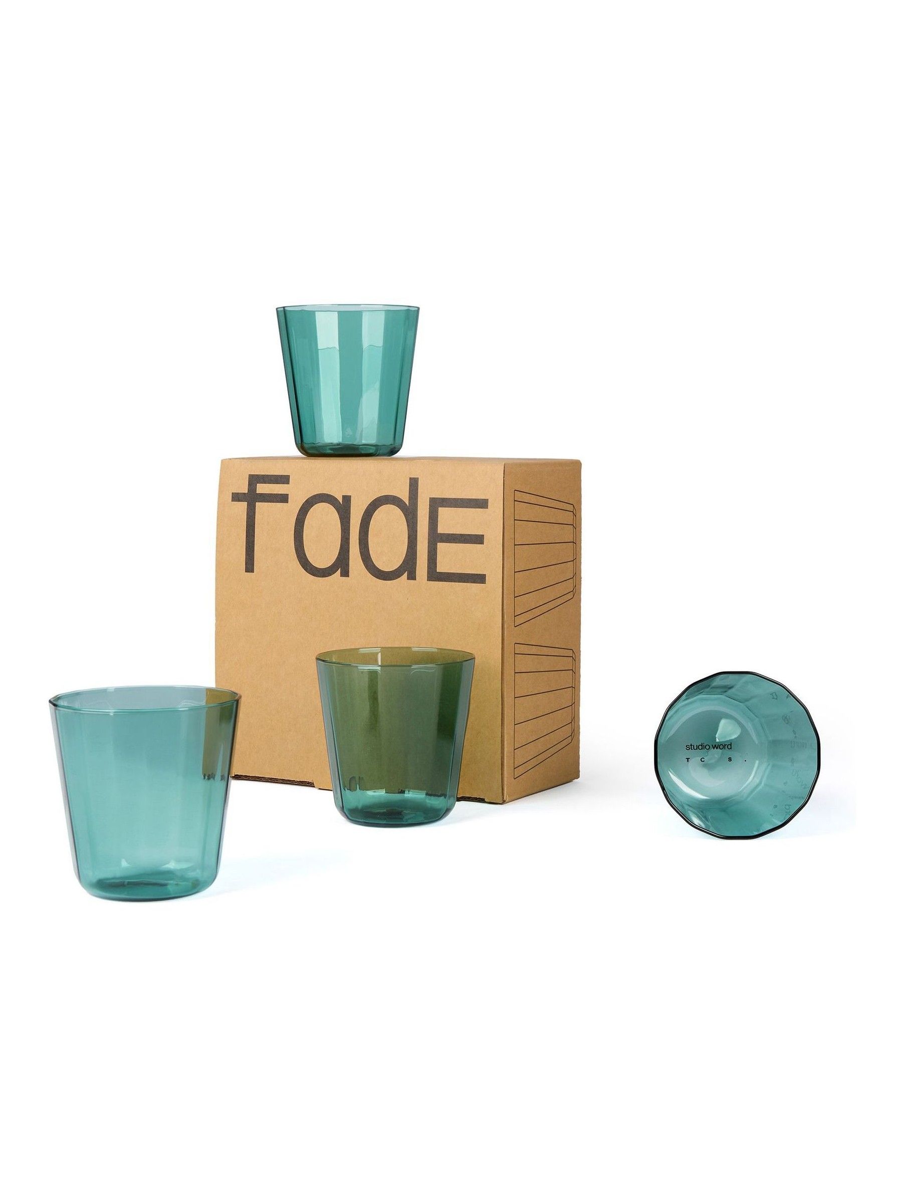 The Conran Shop Set of 4 Petrol Blue Fade Tumblers - Image 5 of 7