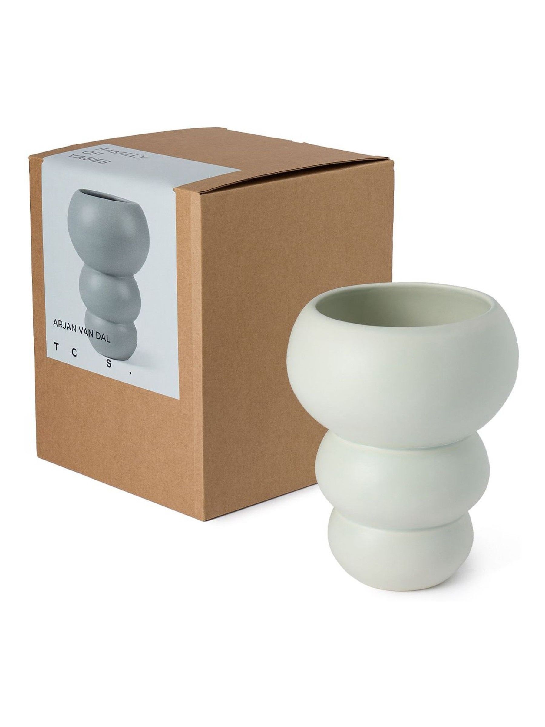 The Conran Shop Mint Green Stacked Spheres Vase - Image 3 of 4