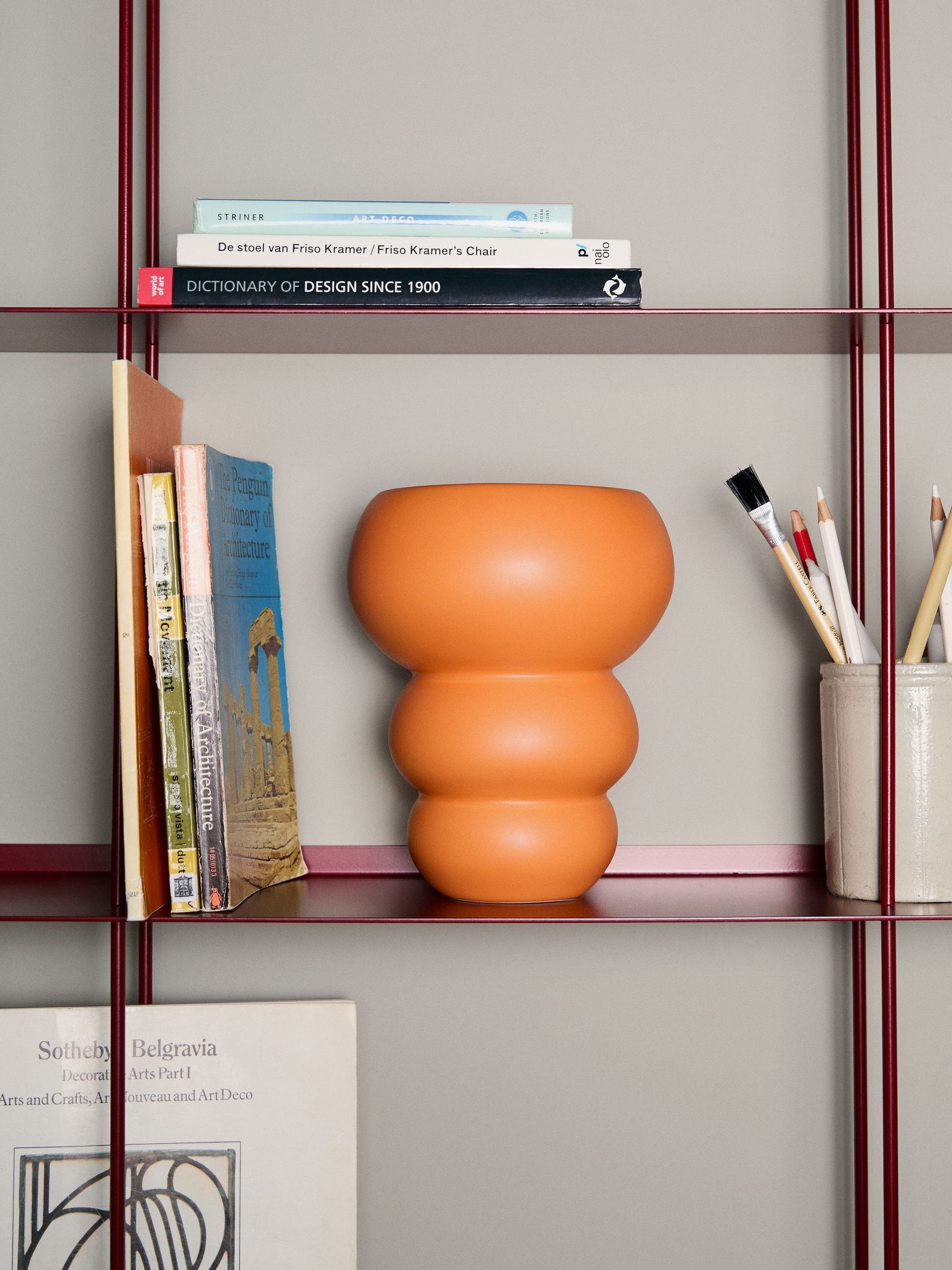 The Conran Shop Orange Stacked Spheres Vase - Image 1 of 5