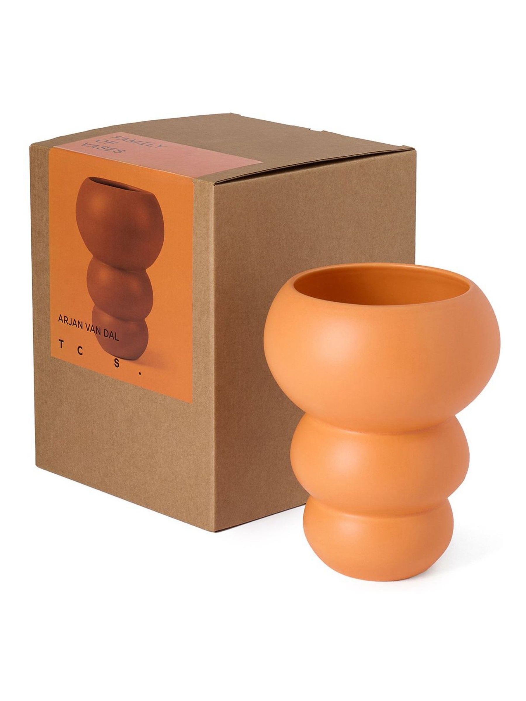 The Conran Shop Orange Stacked Spheres Vase - Image 4 of 5