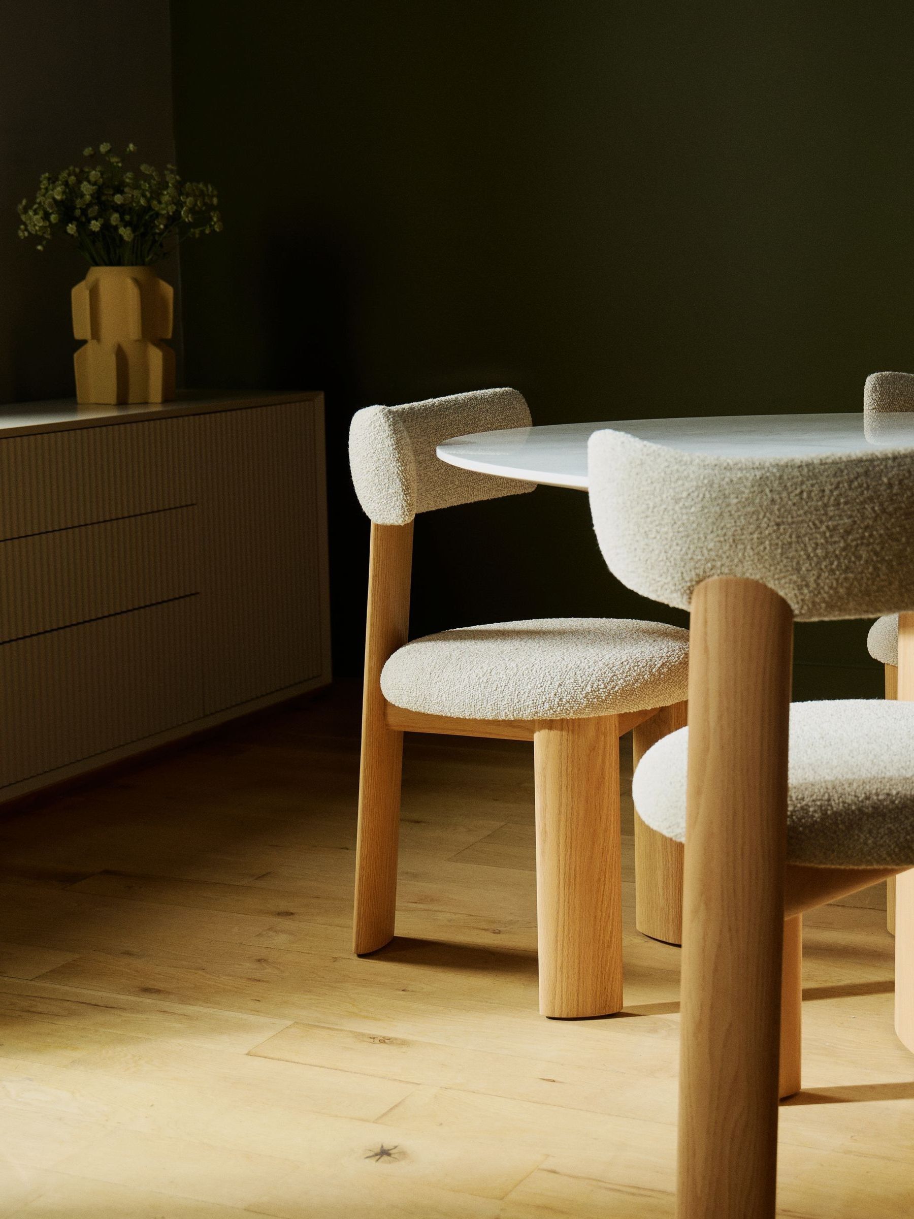 The Conran Shop Set of 2 Oak Noisette Pip Dining Chairs - Image 3 of 8