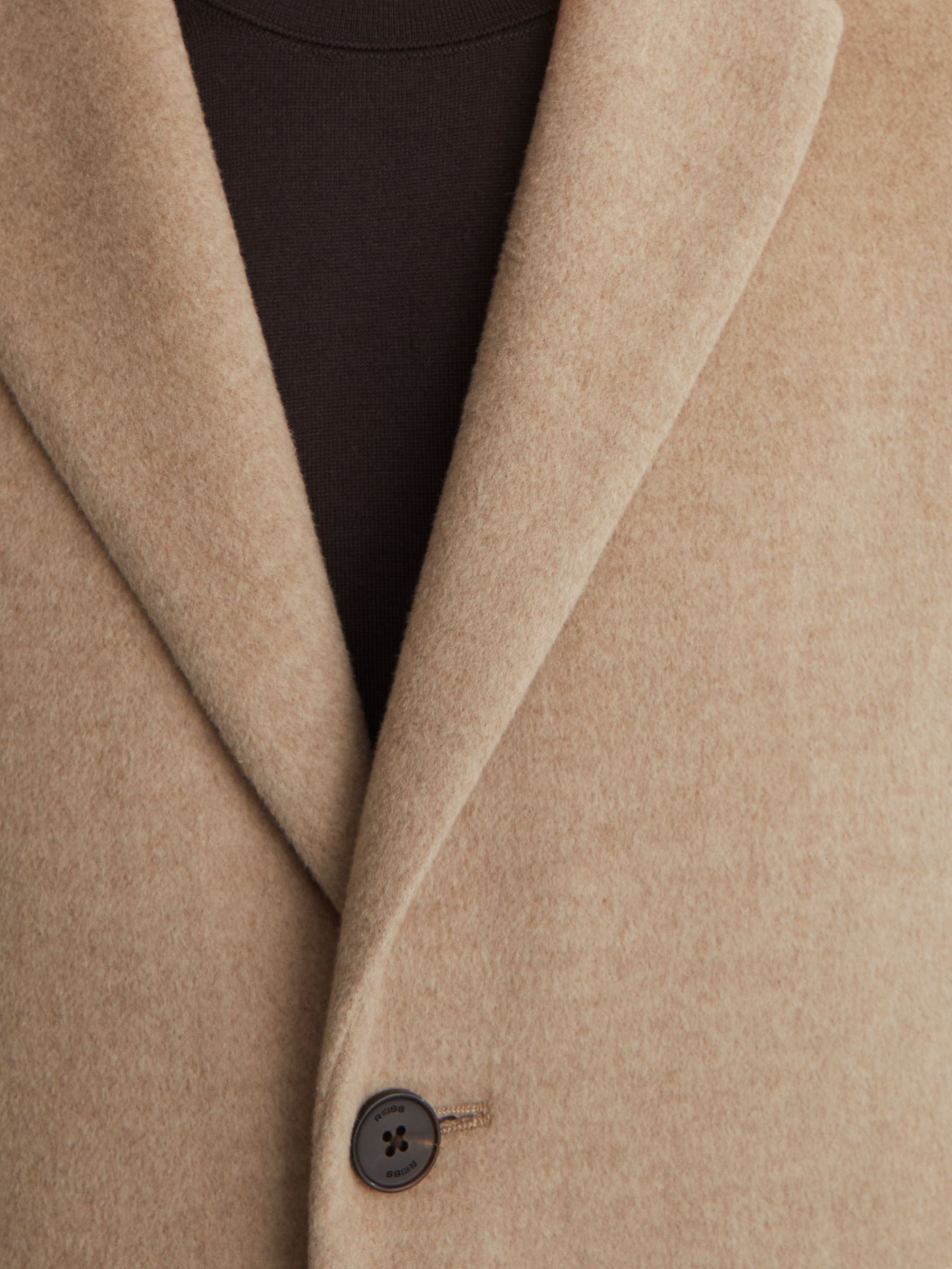 Wool-Blend Single-Breasted Epsom Coat in Oatmeal - Image 6 of 8