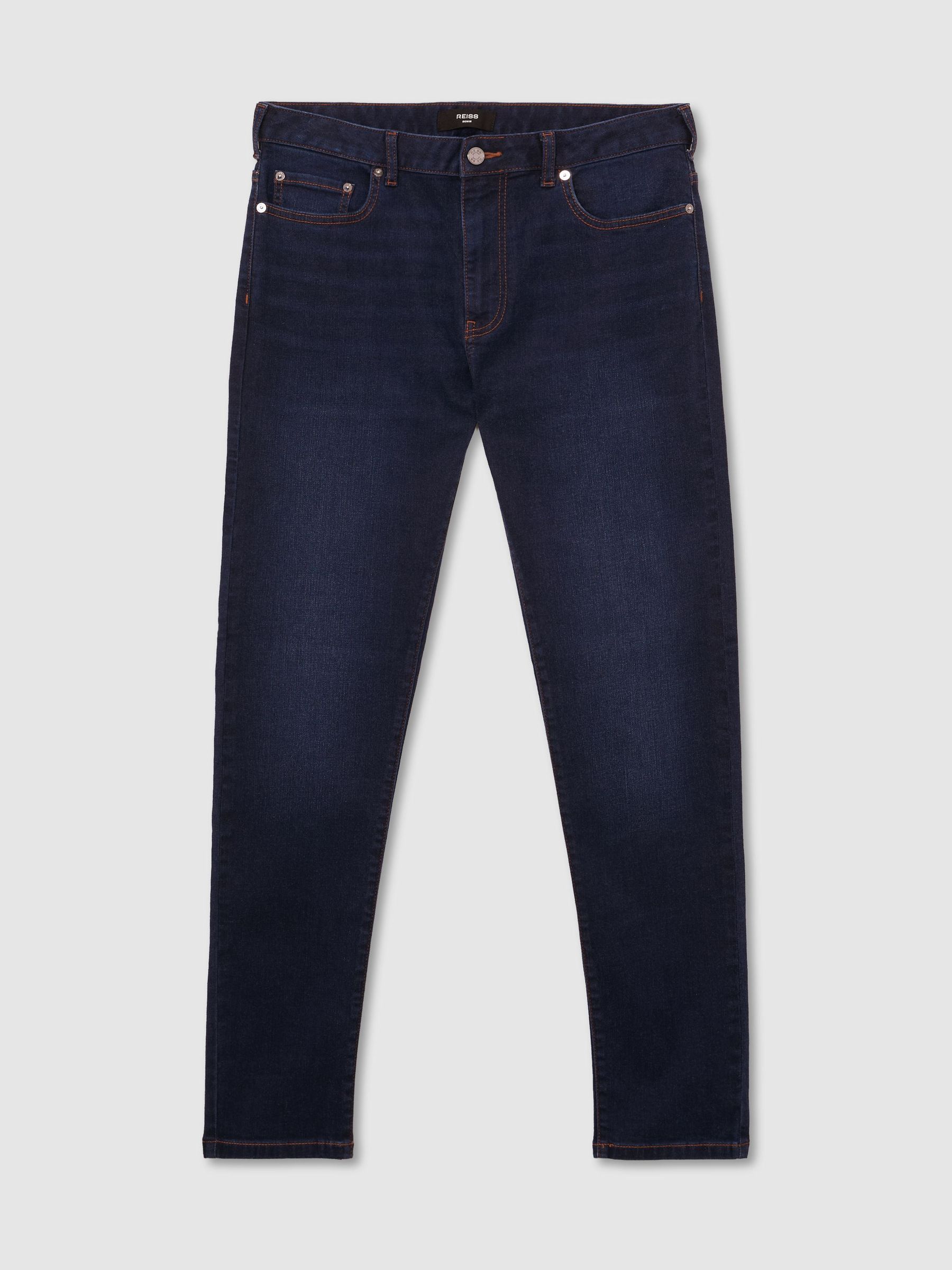 Tapered Slim-Fit Jeans in Washed Dark Indigo - Image 2 of 6 Tapered Slim-Fit Jeans in Washed Dark Indigo - Image 2 of 6