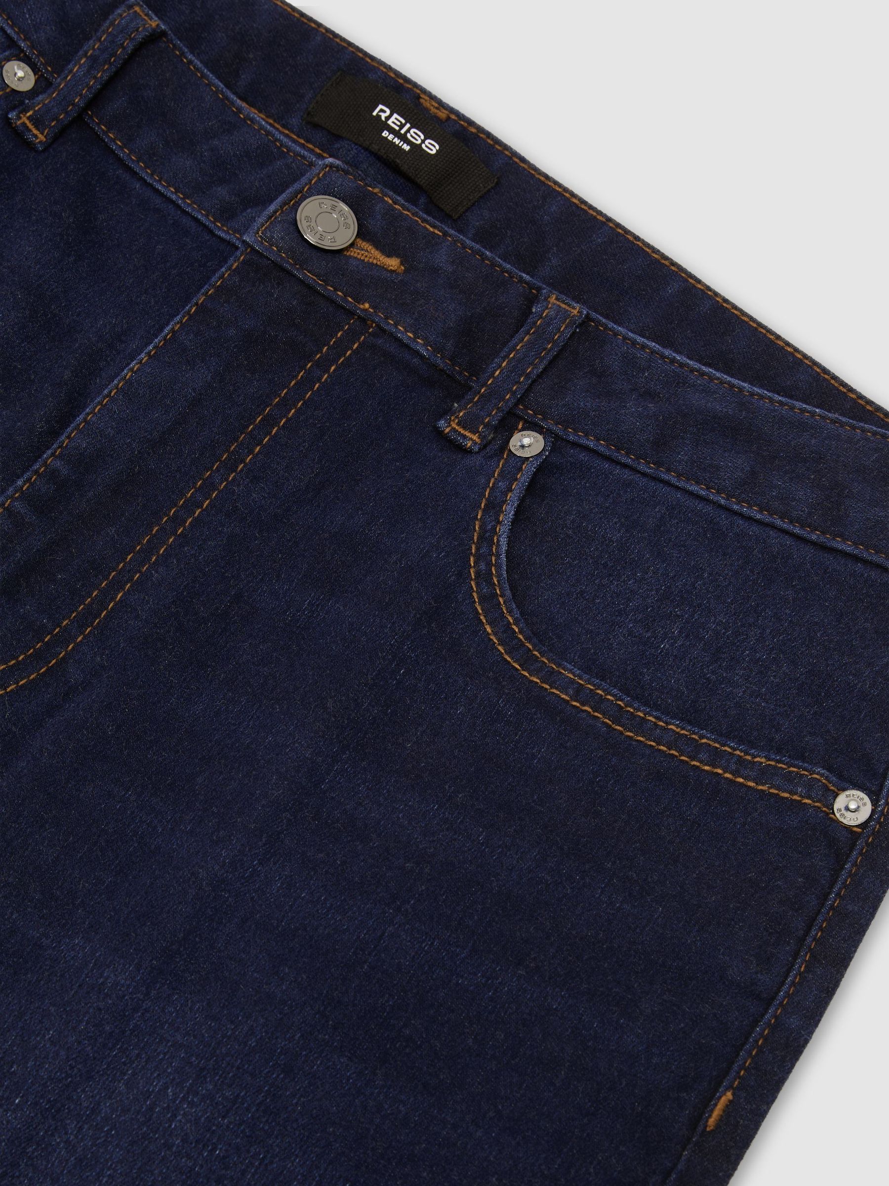 Tapered Slim-Fit Jeans in Washed Dark Indigo - Image 6 of 6