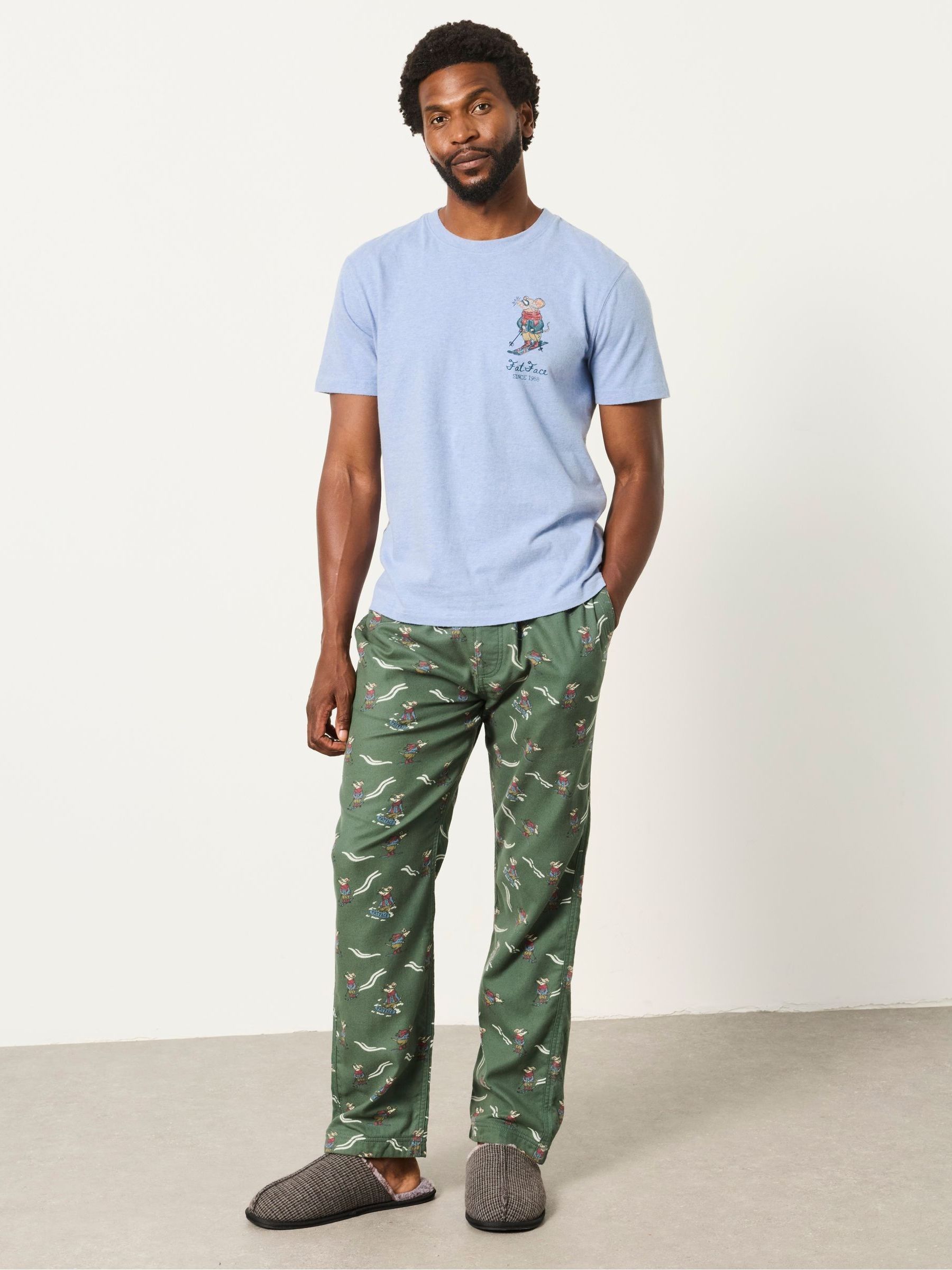 Shelter Pale Blue Christmas Mouse Graphic T-Shirt - Image 4 of 6