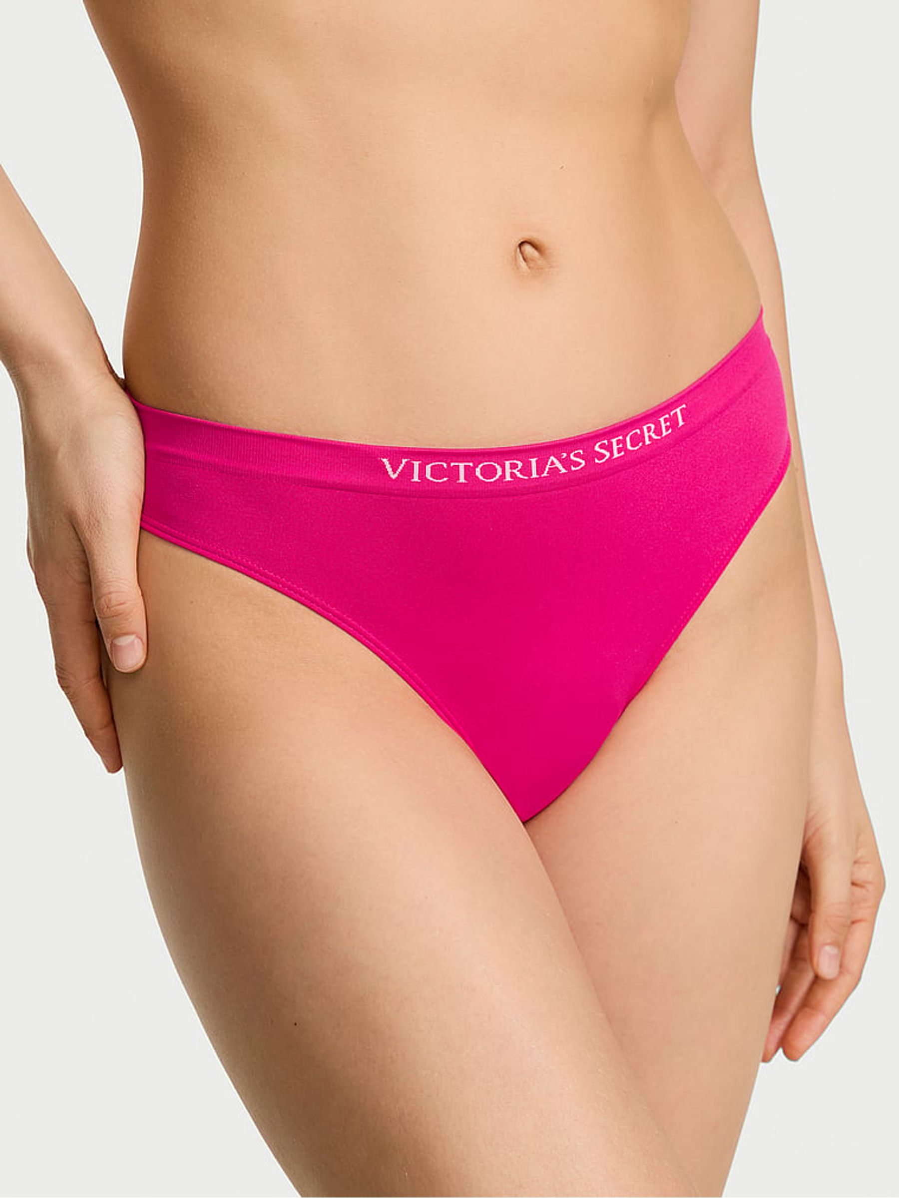 Pop Pink Thong Knickers - Image 1 of 2