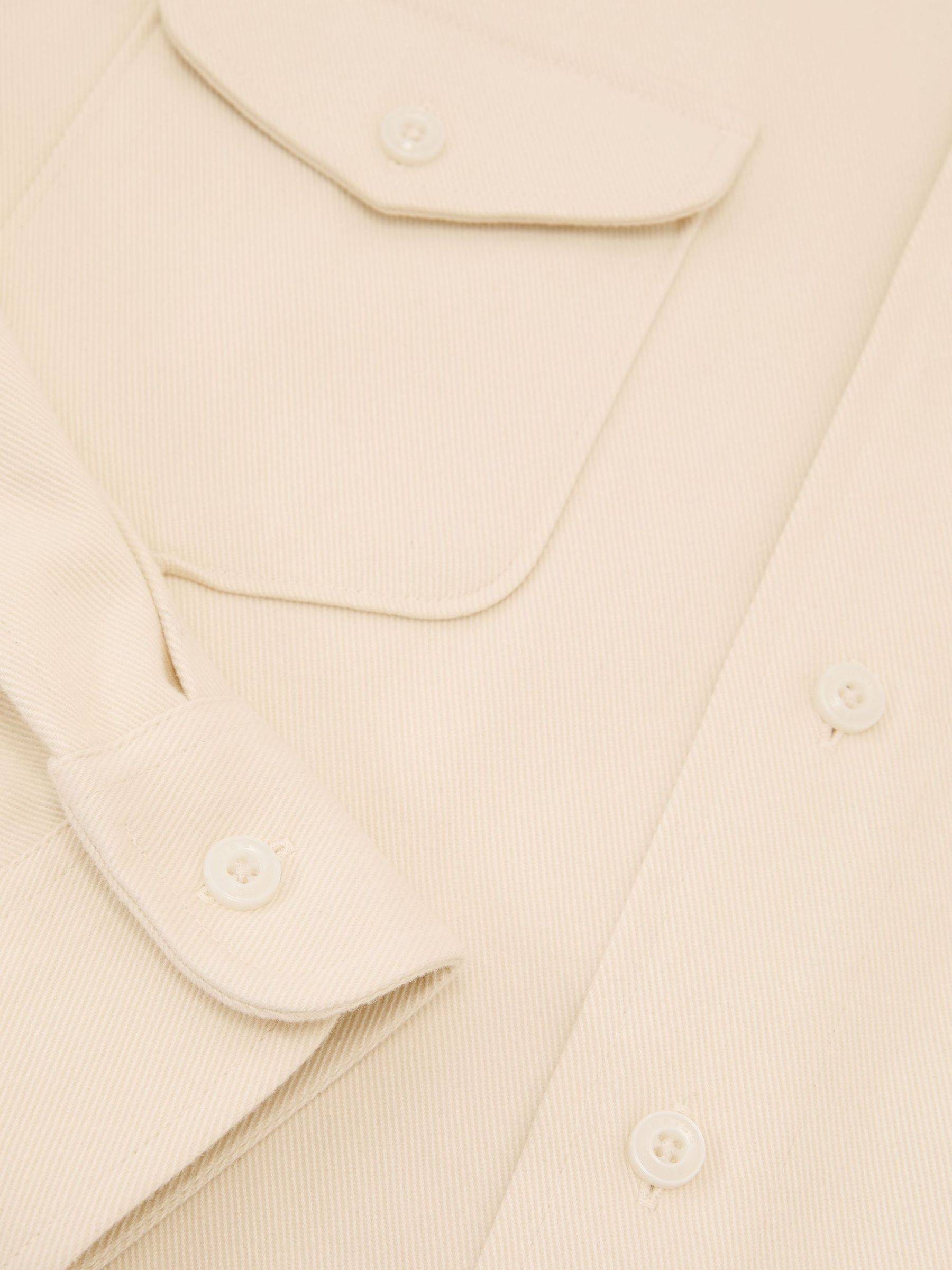Cotton-Twill Twin-Pocket Regular-Fit Shirt in Stone - Image 7 of 7