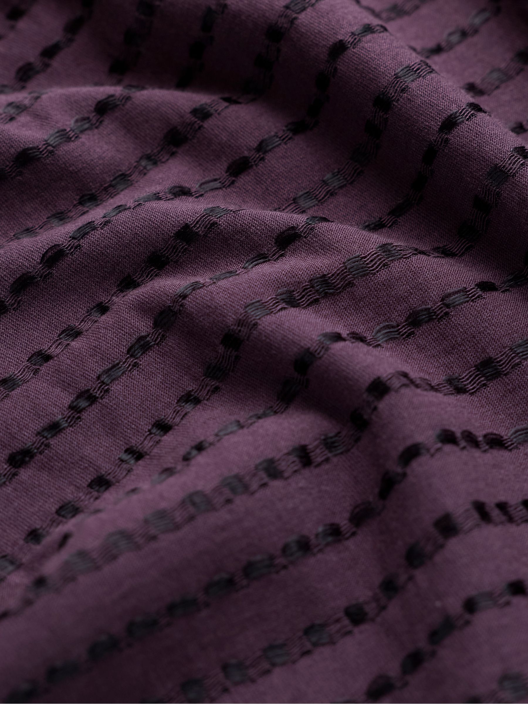 Gabby Dark Purple Gathered Shoulder Detail Top - Image 7 of 7