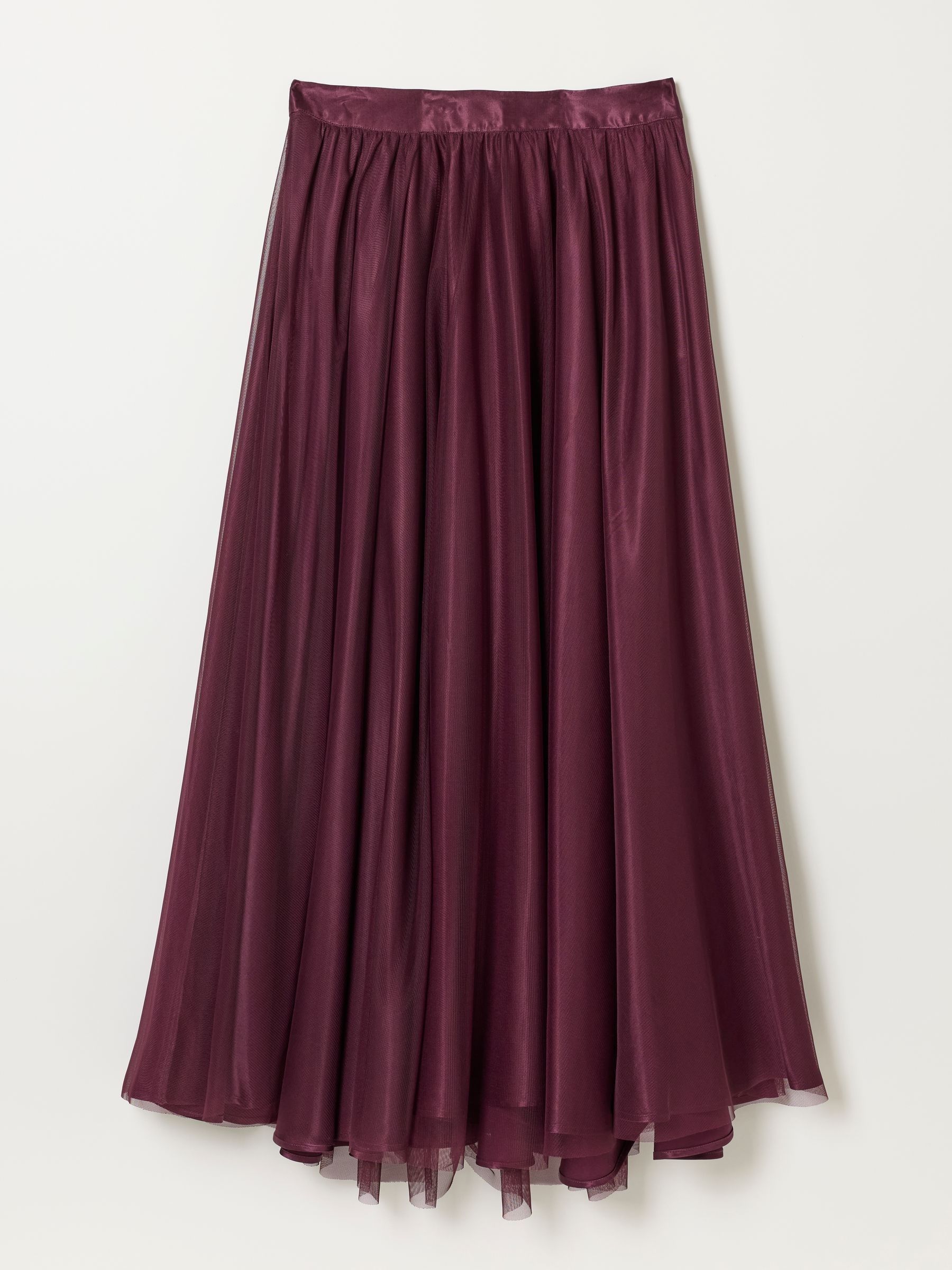 Violet Wine Tulle Prom Skirt - Image 7 of 7