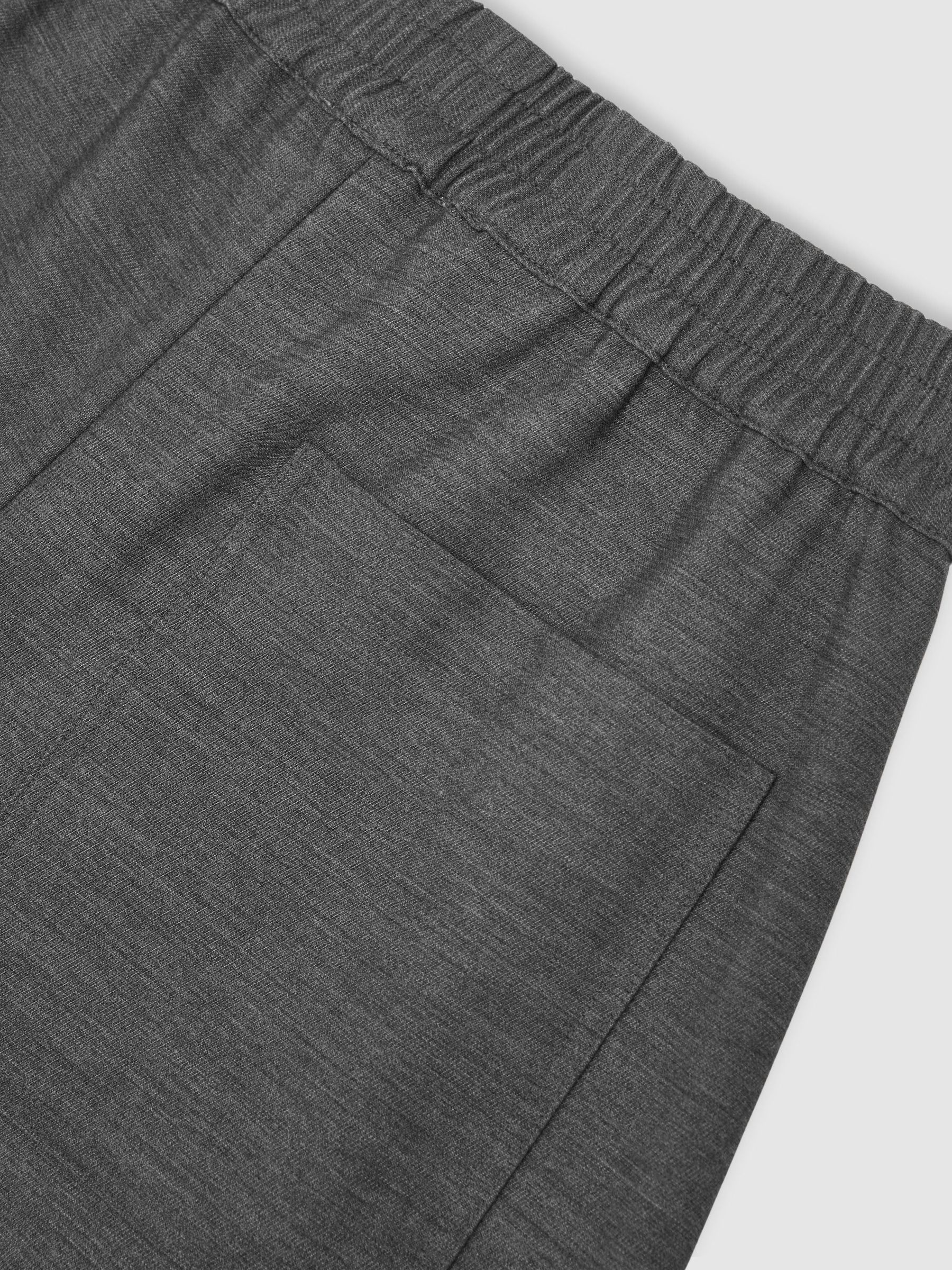 Elasticated-Waist Barrel-Leg Trousers in Grey - Image 8 of 8