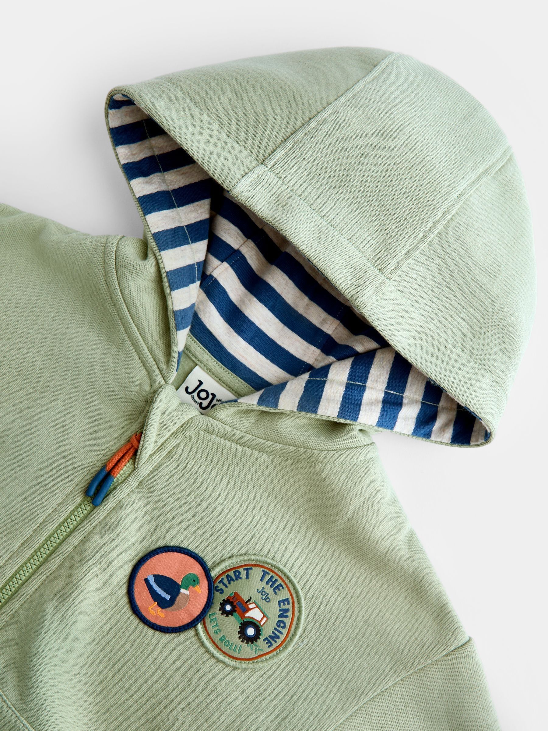 Light Green Farm Badge Appliqué Hoodie - Image 3 of 4