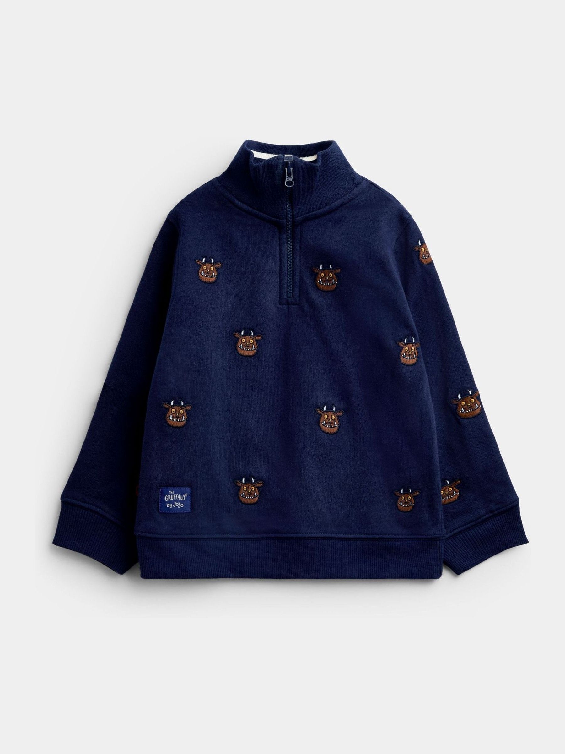 Navy Blue The Gruffalo Appliqué Half-Zip Sweatshirt - Image 1 of 4 Navy Blue The Gruffalo Appliqué Half-Zip Sweatshirt - Image 1 of 4