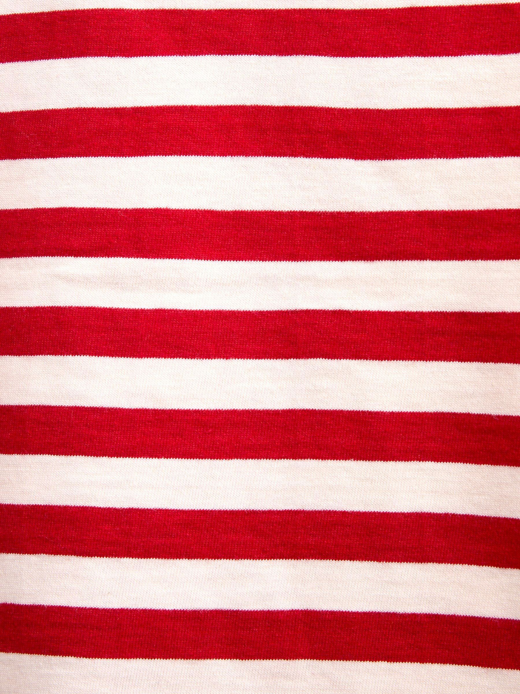 Bright Red Golf Appliqué Stripe Top - Image 6 of 6 Bright Red Golf Appliqué Stripe Top - Image 6 of 6