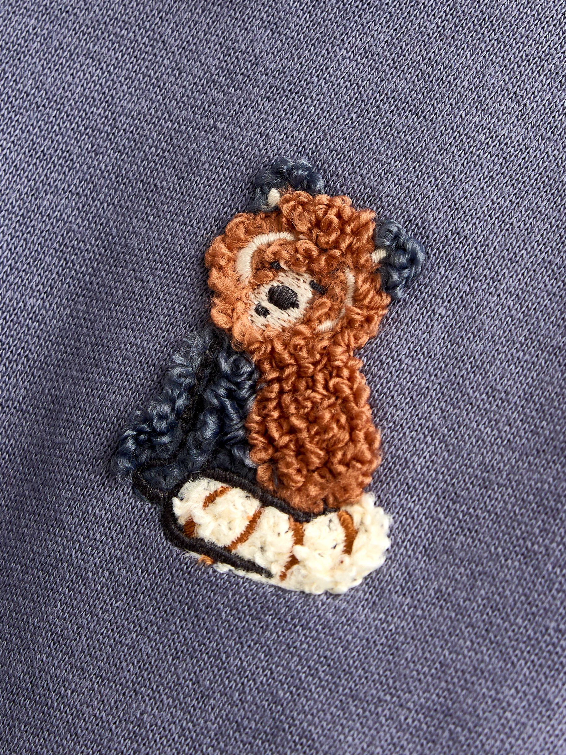 Blue Panda Embroidered Half Zip Sweatshirt - Image 3 of 4