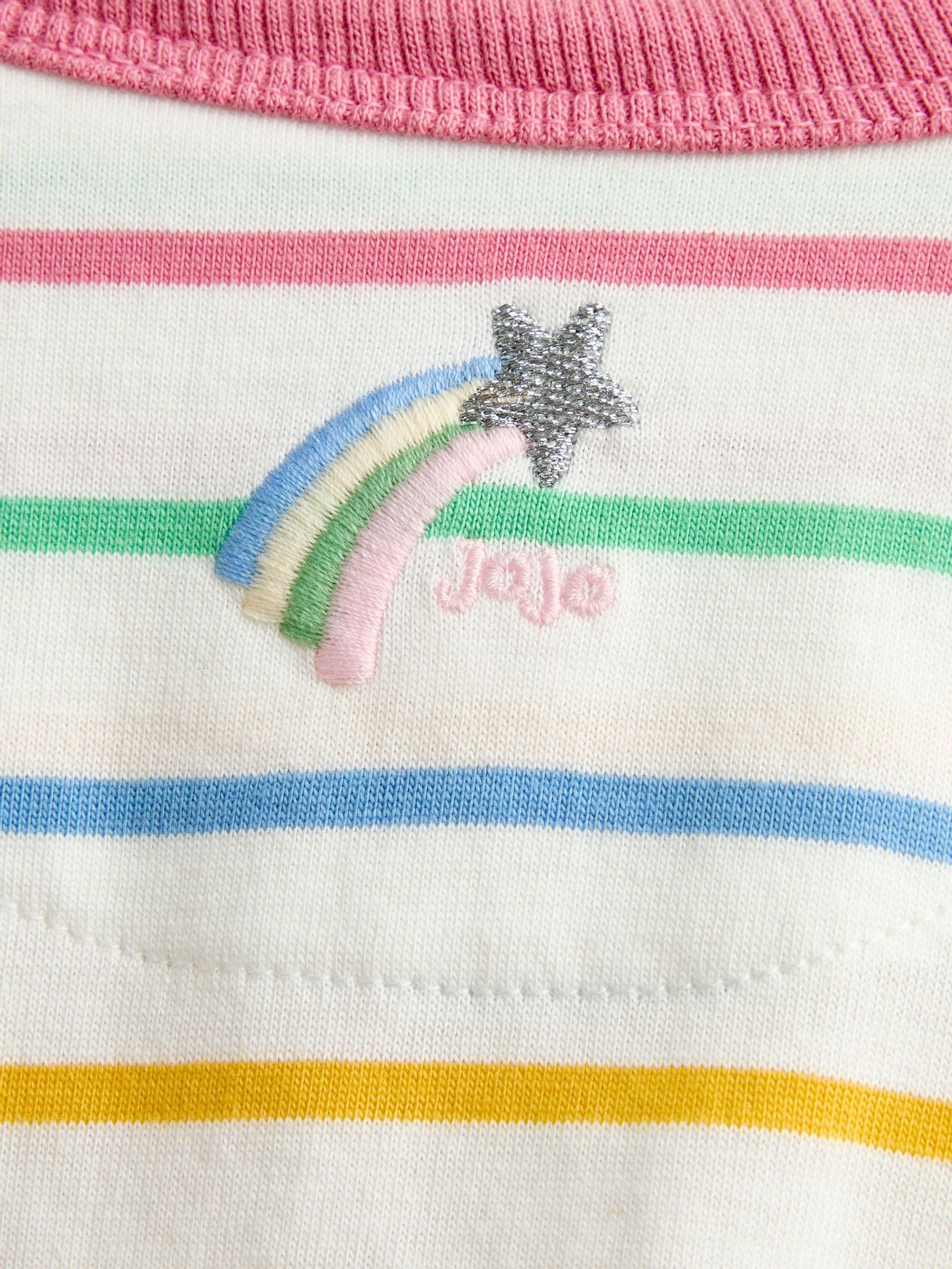 Multicolour Stripe Rosette Appliqué Long Sleeve Top - Image 4 of 4