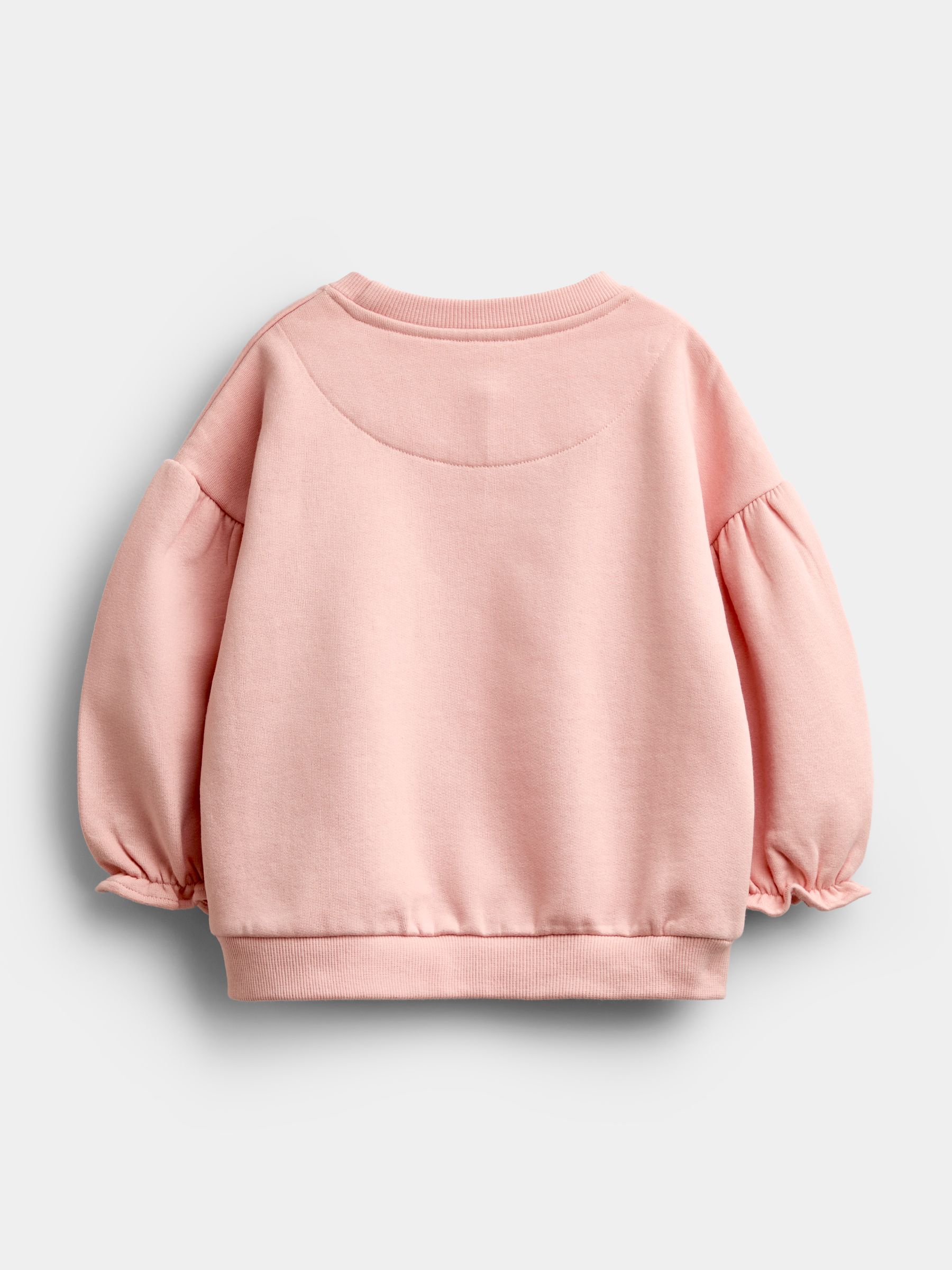 Pink Floral Bow Embroidered Sweatshirt & Trouser Set - Image 4 of 8