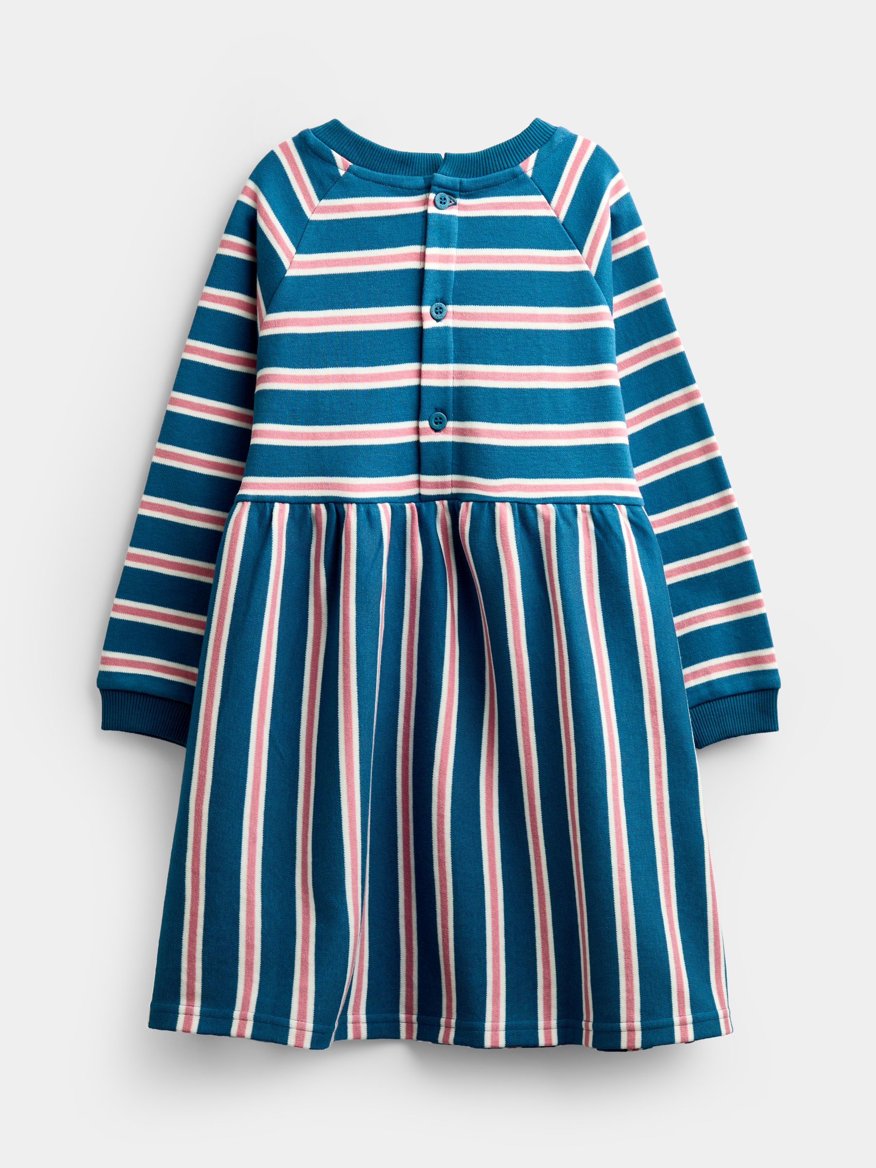 Blue Stripe Long Sleeve Jersey Dress - Image 2 of 4