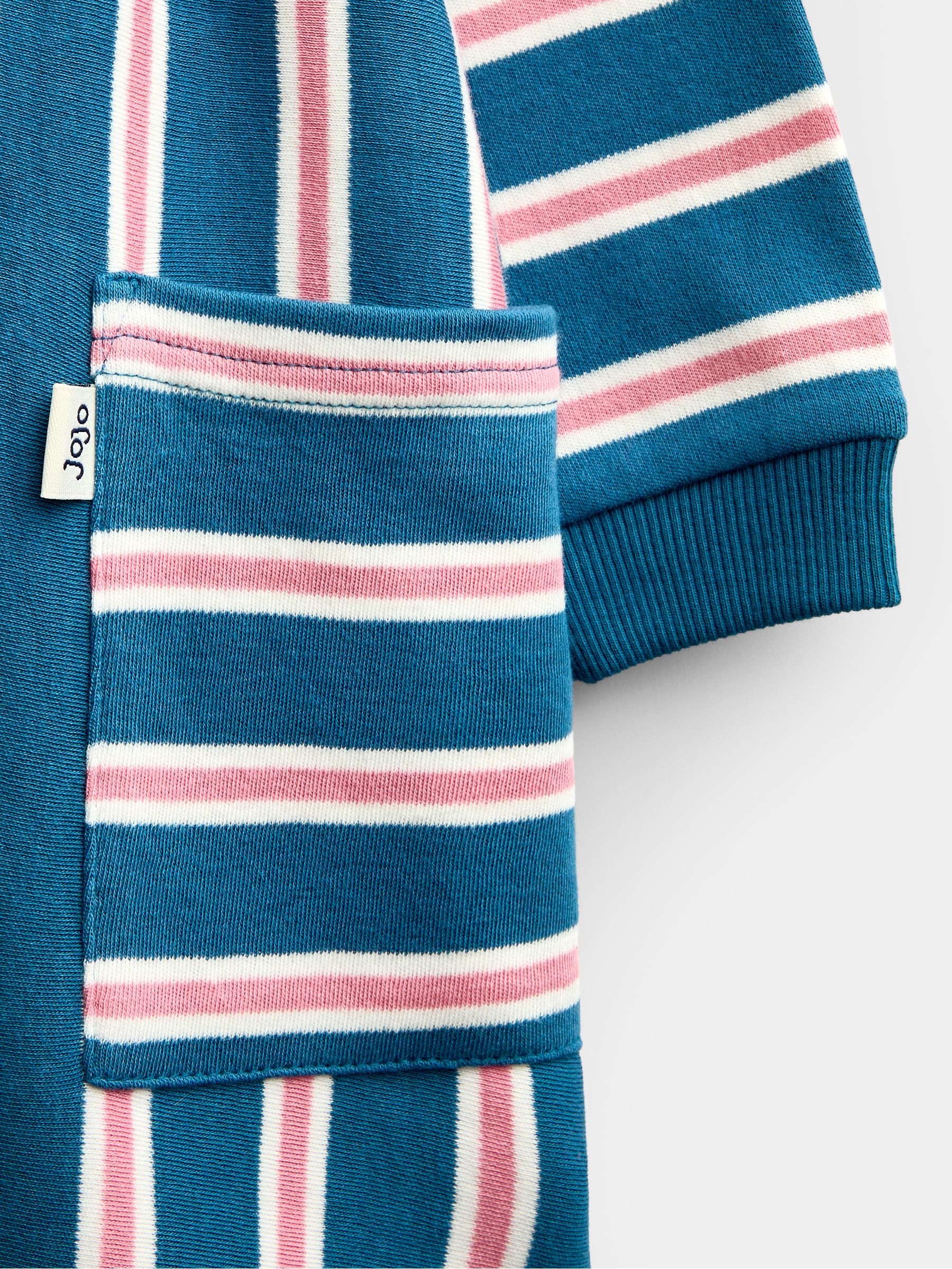 Blue Stripe Long Sleeve Jersey Dress - Image 3 of 4