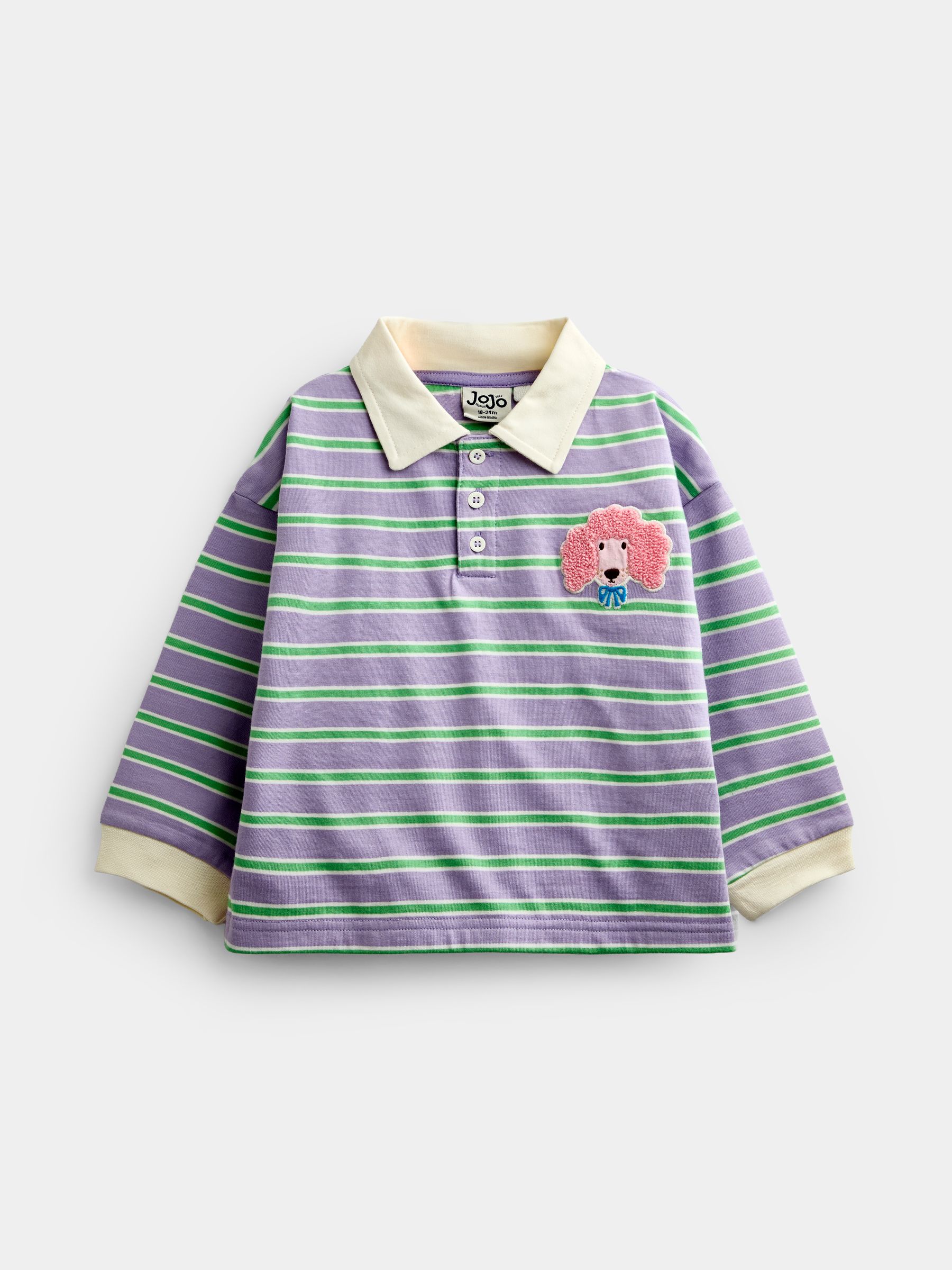 Lilac Purple Dog Appliqué Rugby Shirt - Image 1 of 4