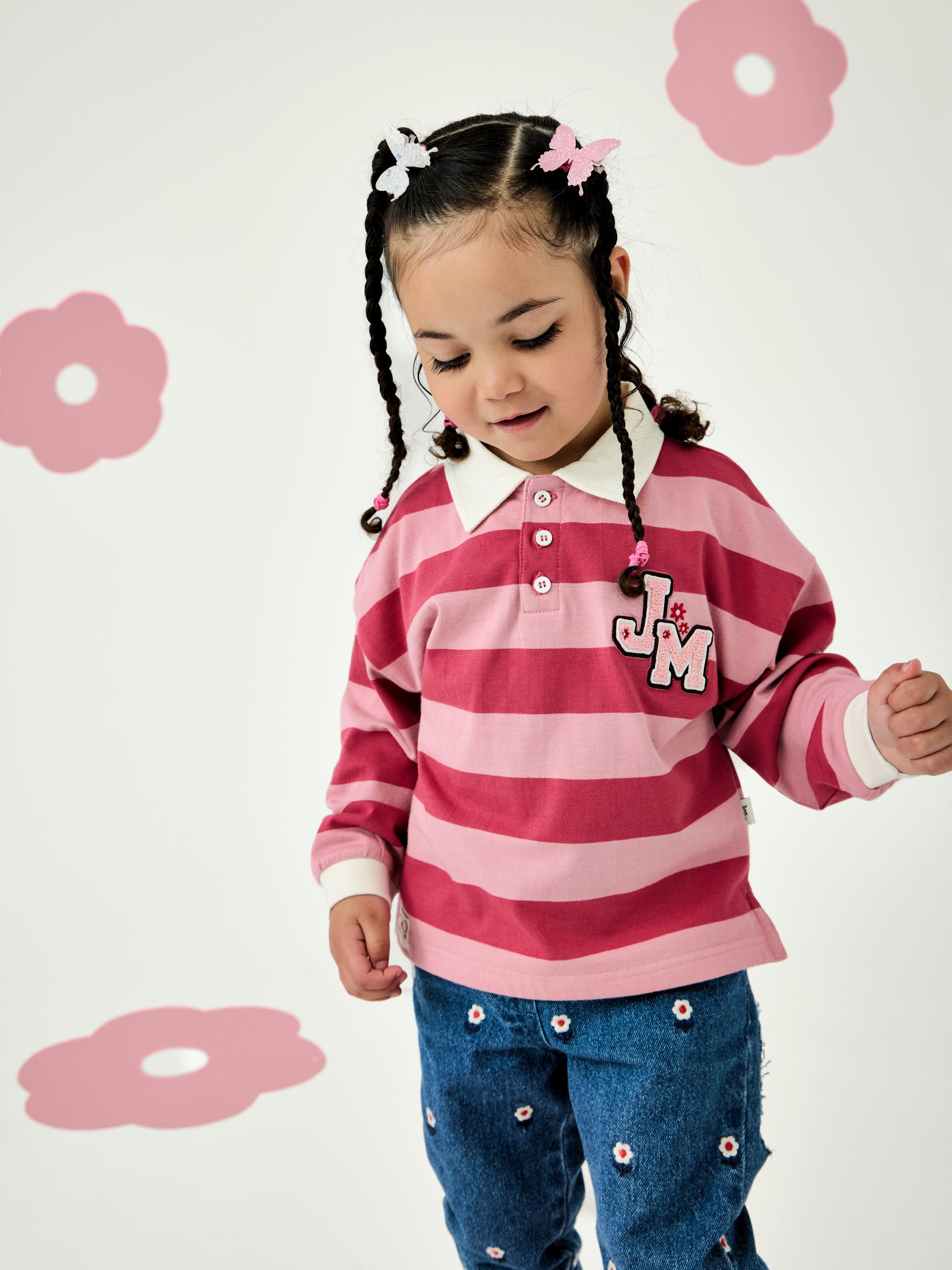 Pink Stripe Appliqué Rugby Shirt - Image 1 of 5