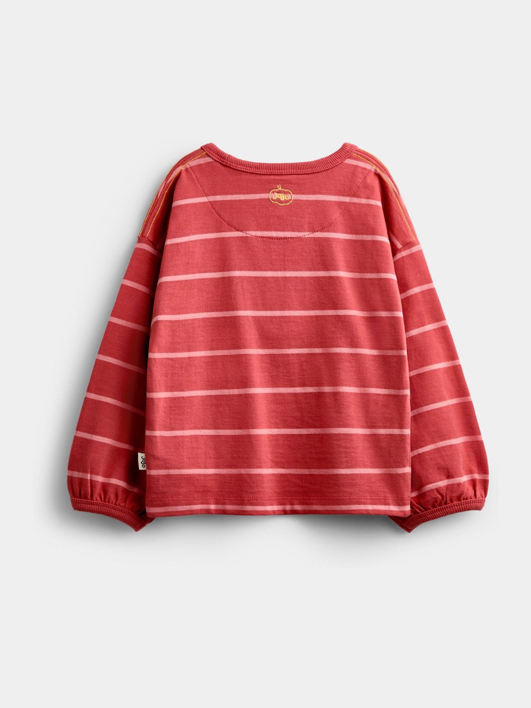 Mid Orange Pumpkin Appliqué Striped Top - Image 2 of 4