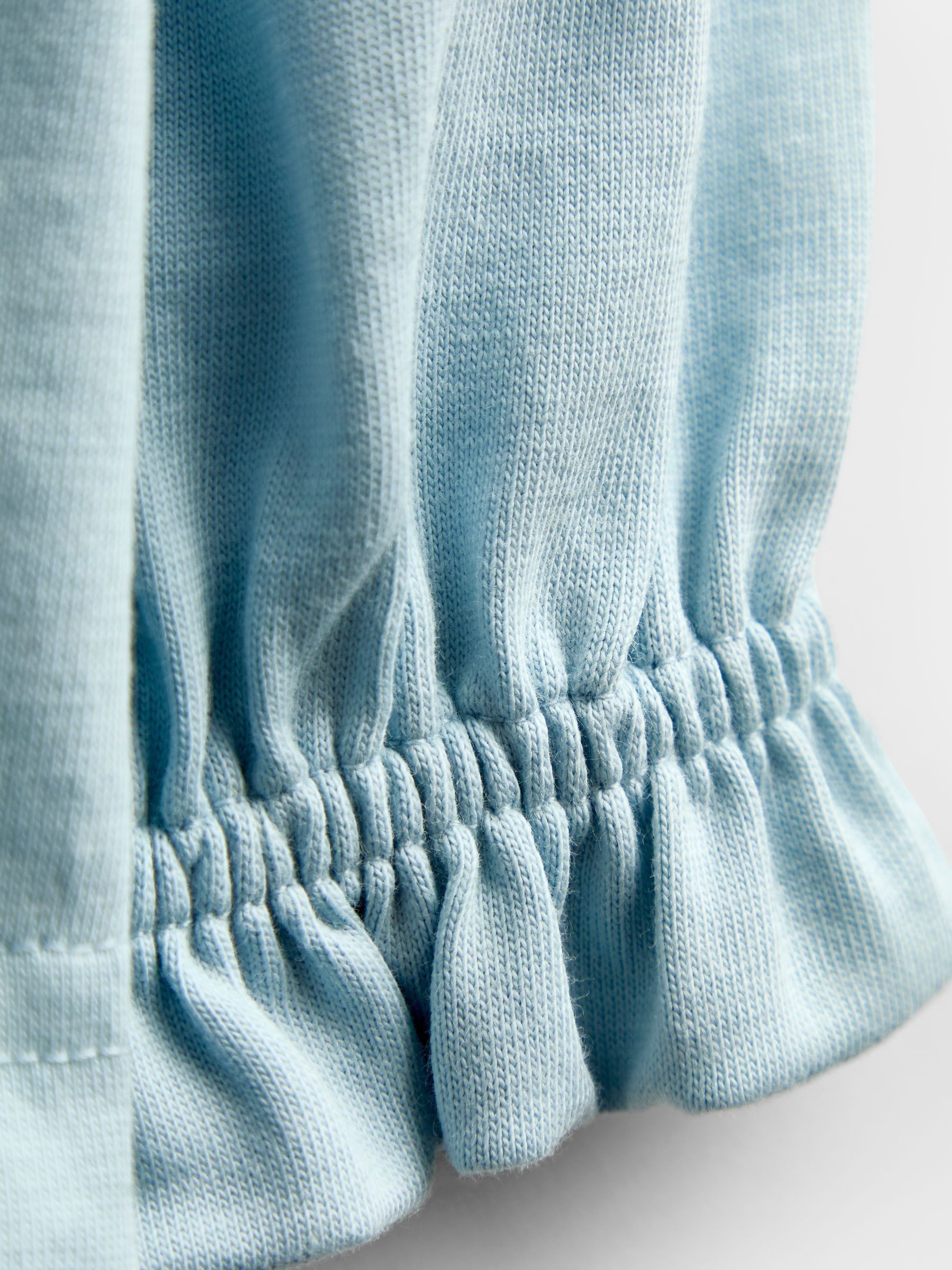 Light Blue Flowers Embroidered Collar Top - Image 4 of 4 Light Blue Flowers Embroidered Collar Top - Image 4 of 4