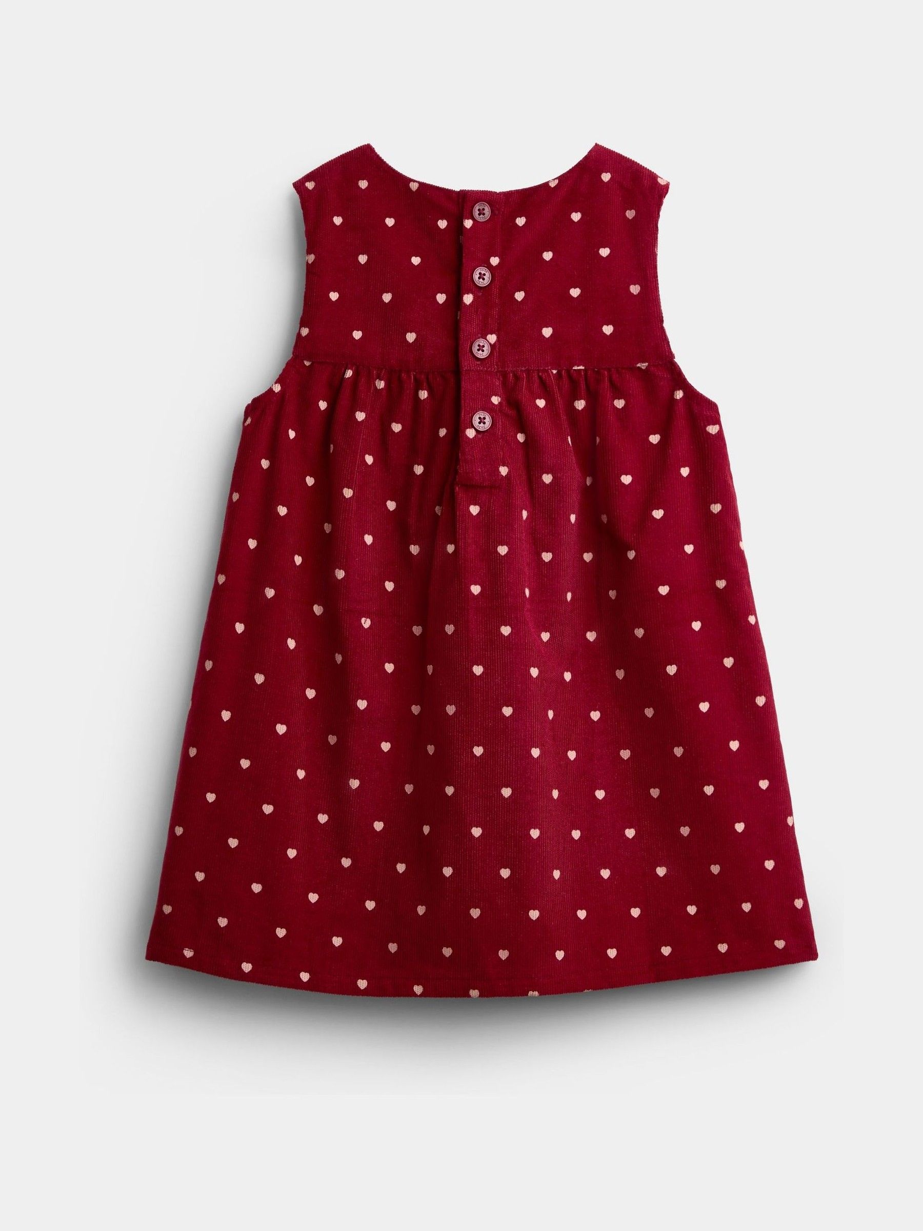 Burgundy Red Mouse Appliqué Cord Dress - Image 2 of 4