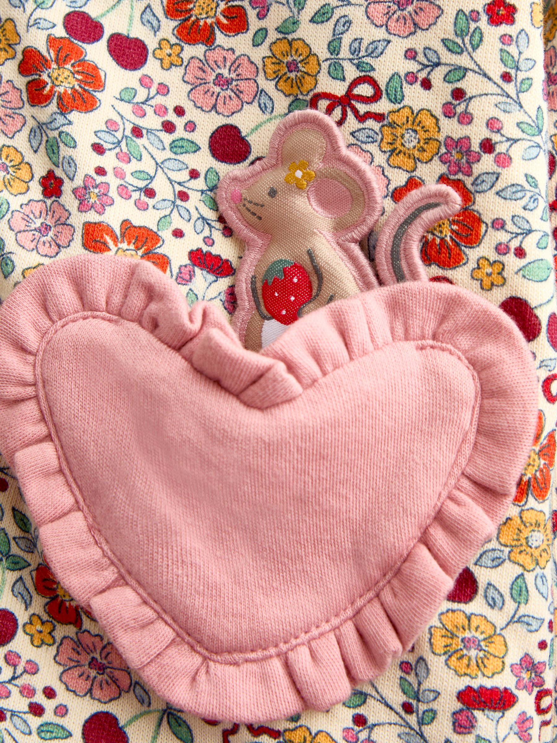 Pink Ditsy Mouse Appliqué Reversible Hoodie - Image 8 of 9