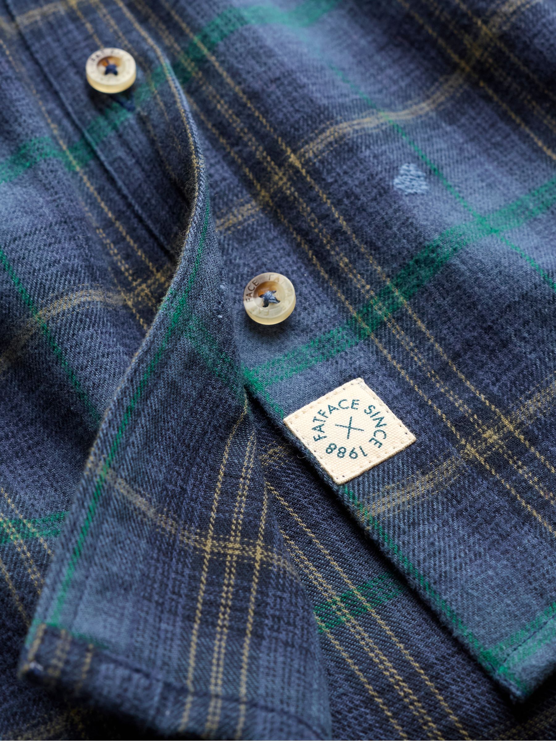 Bessie Blue Petite Embroidered Check Shirt - Image 7 of 7