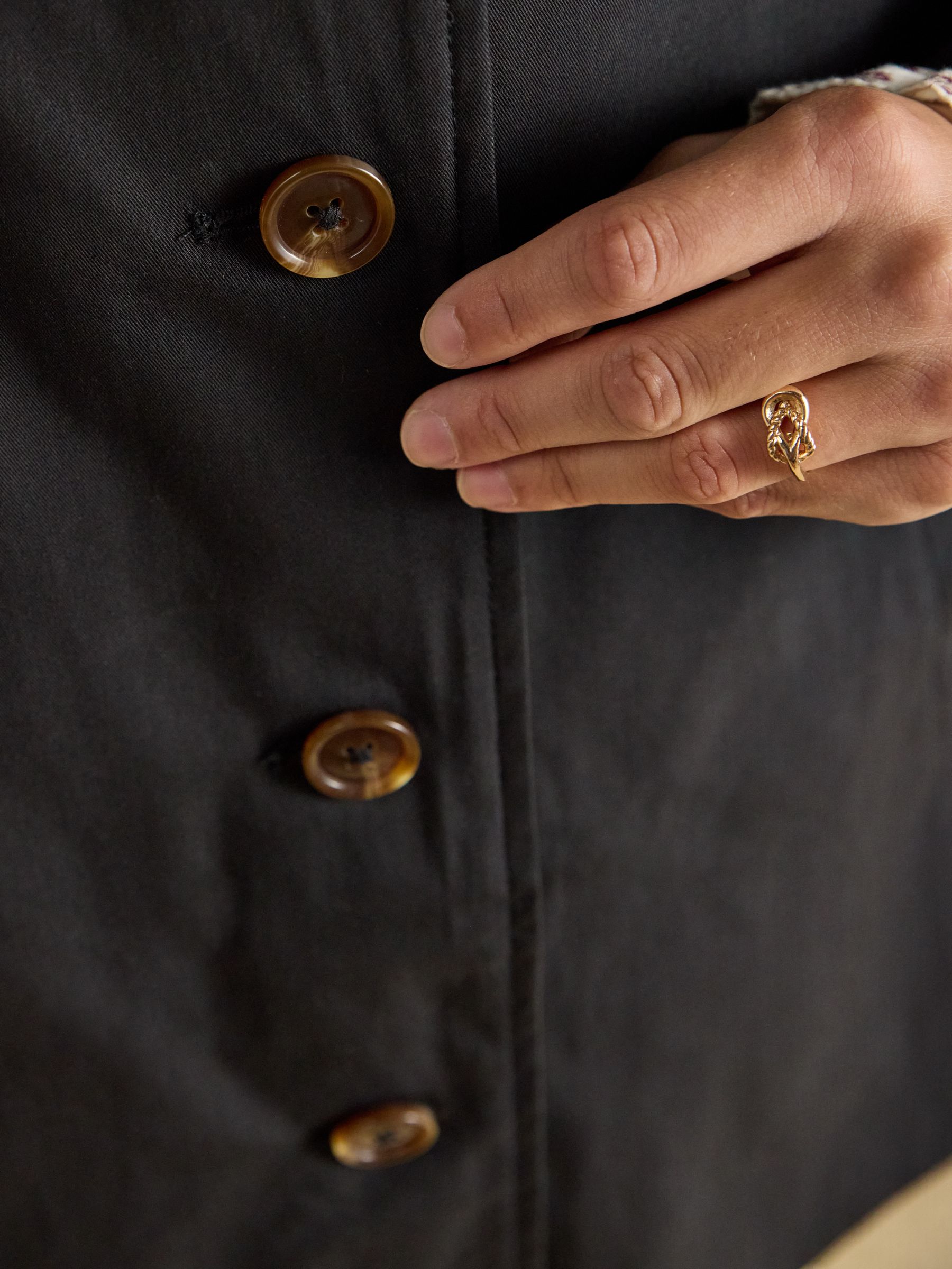 Rainmore Black Waterproof Button Through Raincoat - Image 10 of 12