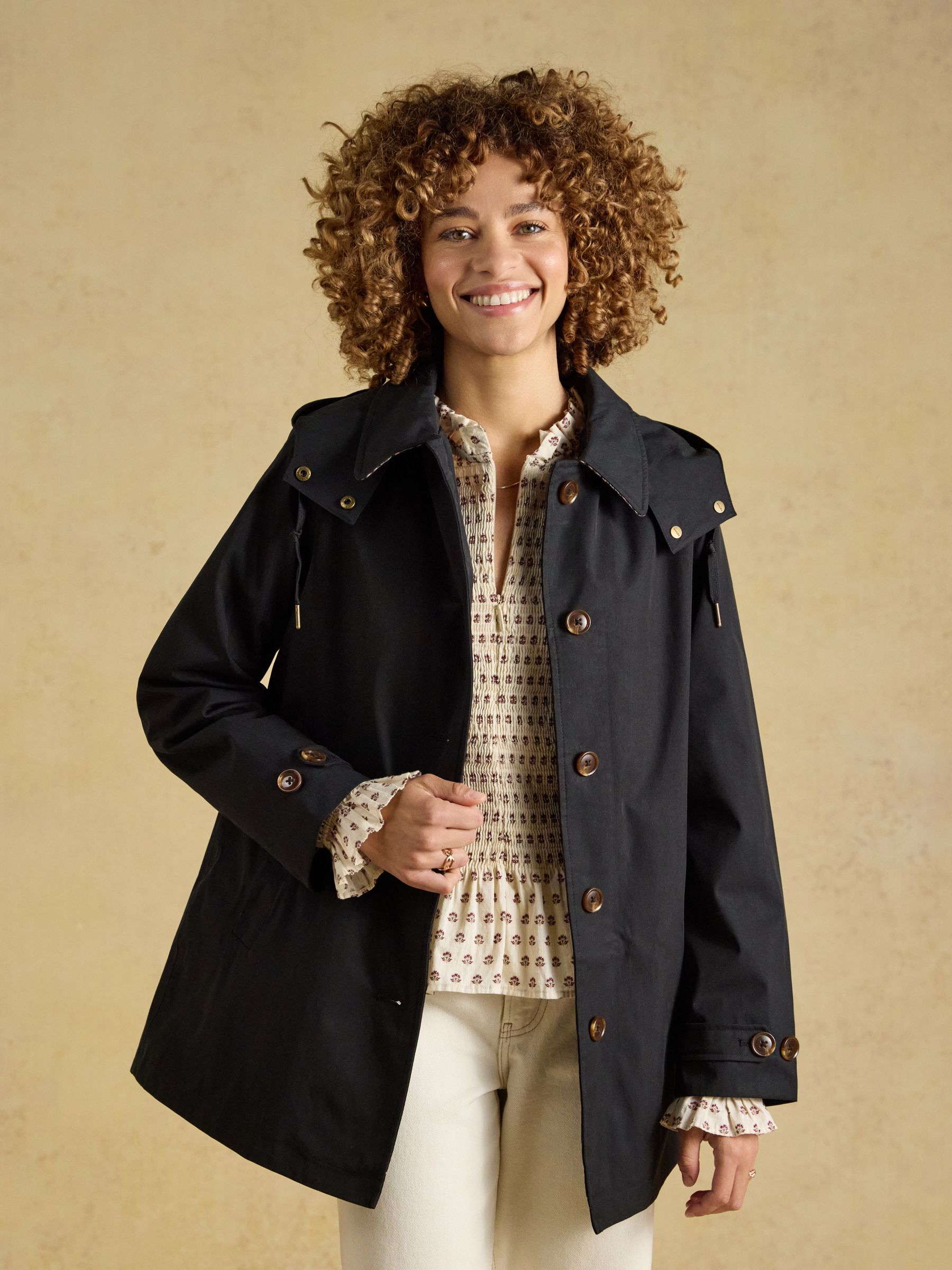 Rainmore Black Waterproof Button Through Raincoat - Image 7 of 12