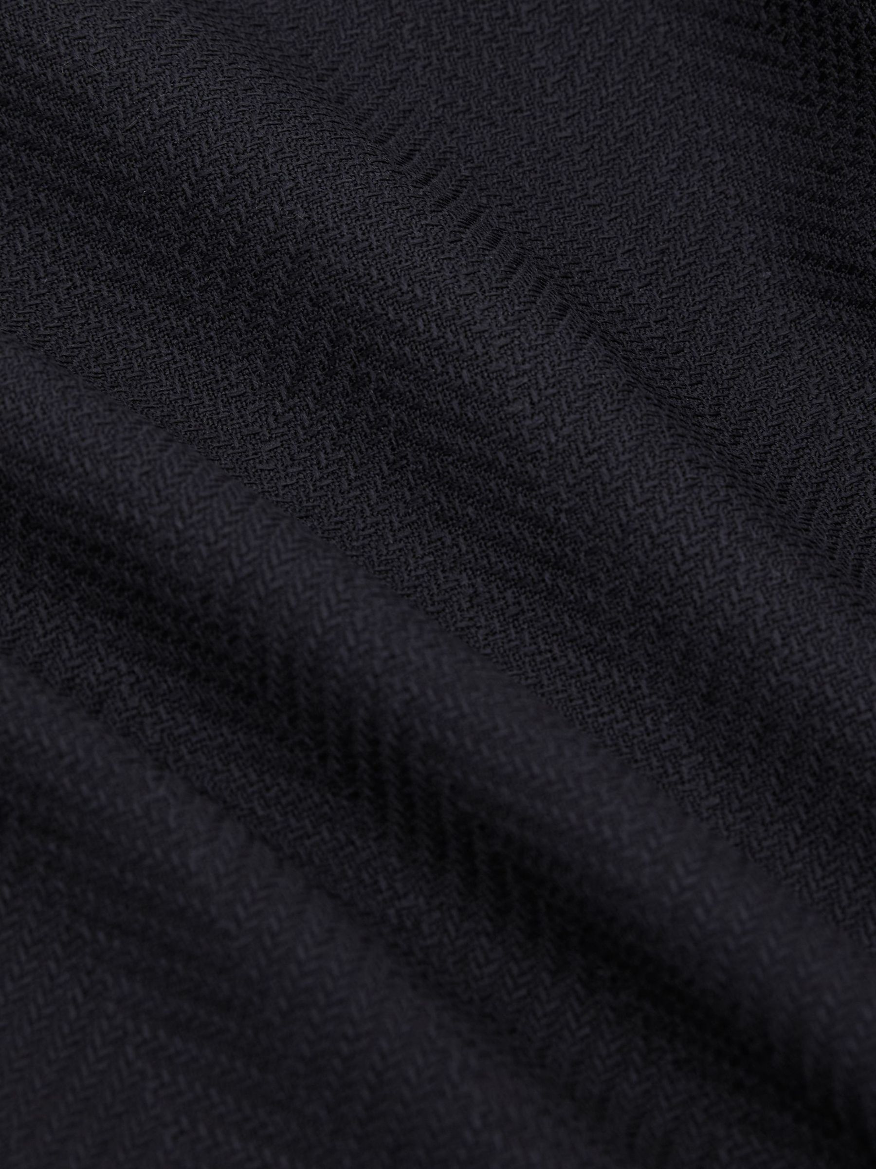 Wool Herringbone Double-Breasted Blazer Tailored-Fit in Navy - Image 9 of 9