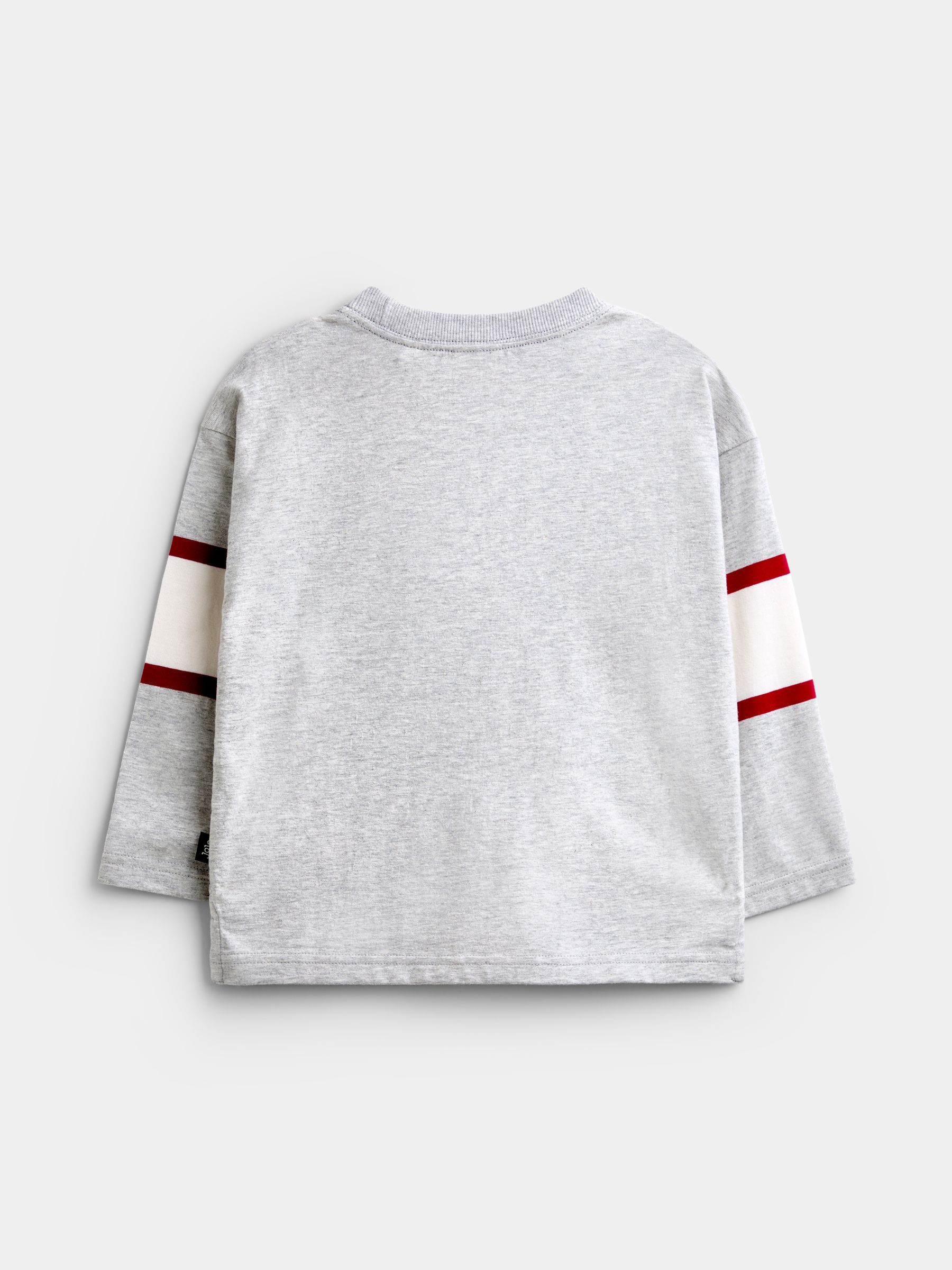Grey Marl Varsity Top - Image 2 of 4 Grey Marl Varsity Top - Image 2 of 4