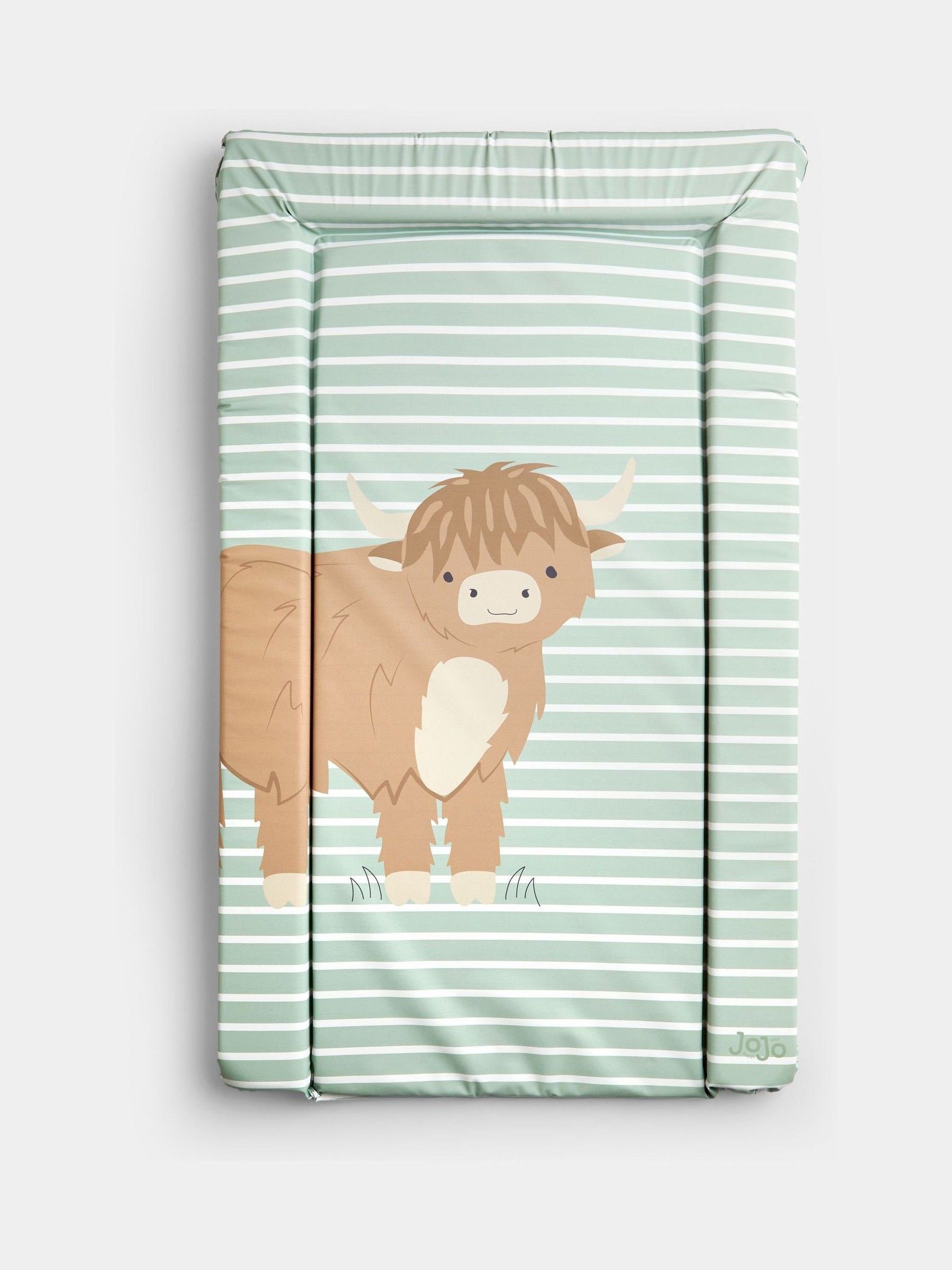 Green Highland Cow Print Changing Mat - Image 1 of 3 Green Highland Cow Print Changing Mat - Image 1 of 3