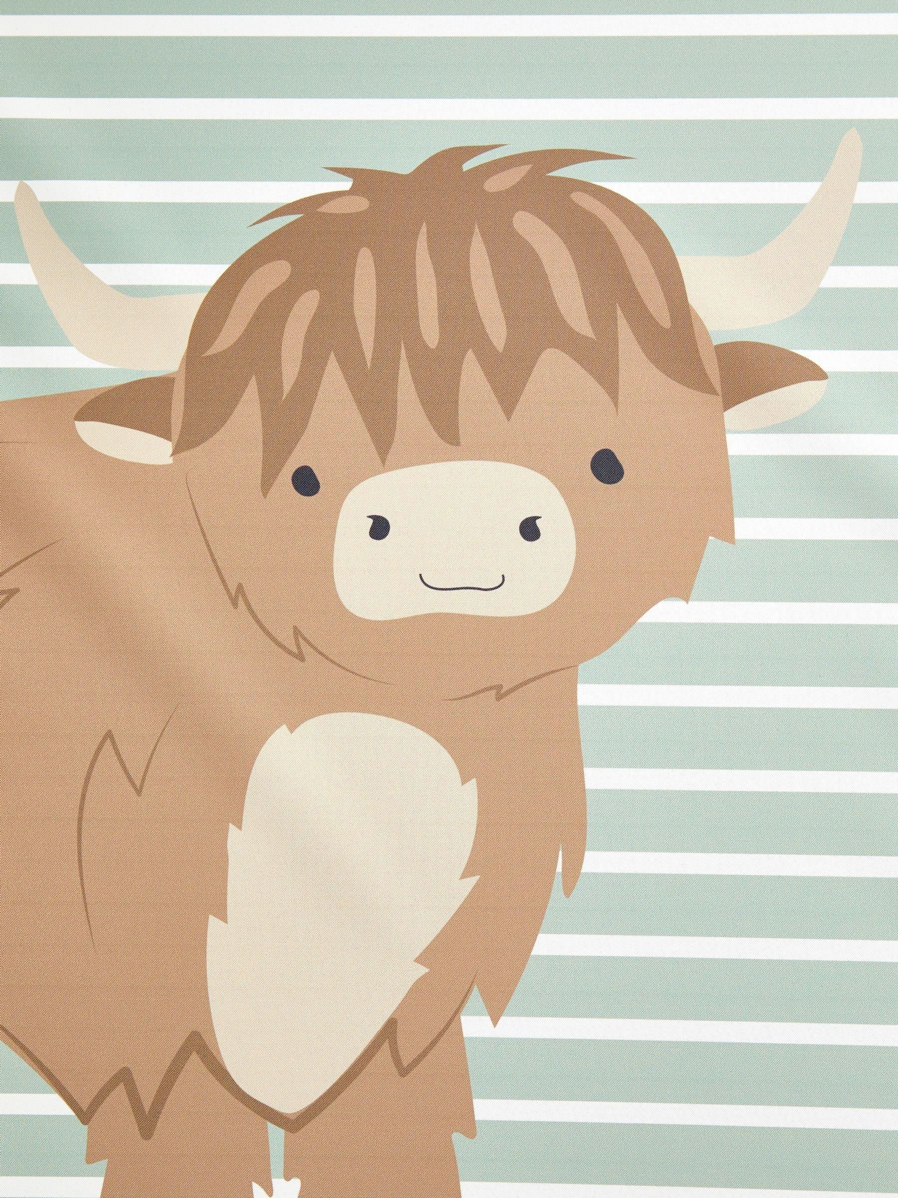 Green Highland Cow Print Changing Mat - Image 3 of 3 Green Highland Cow Print Changing Mat - Image 3 of 3