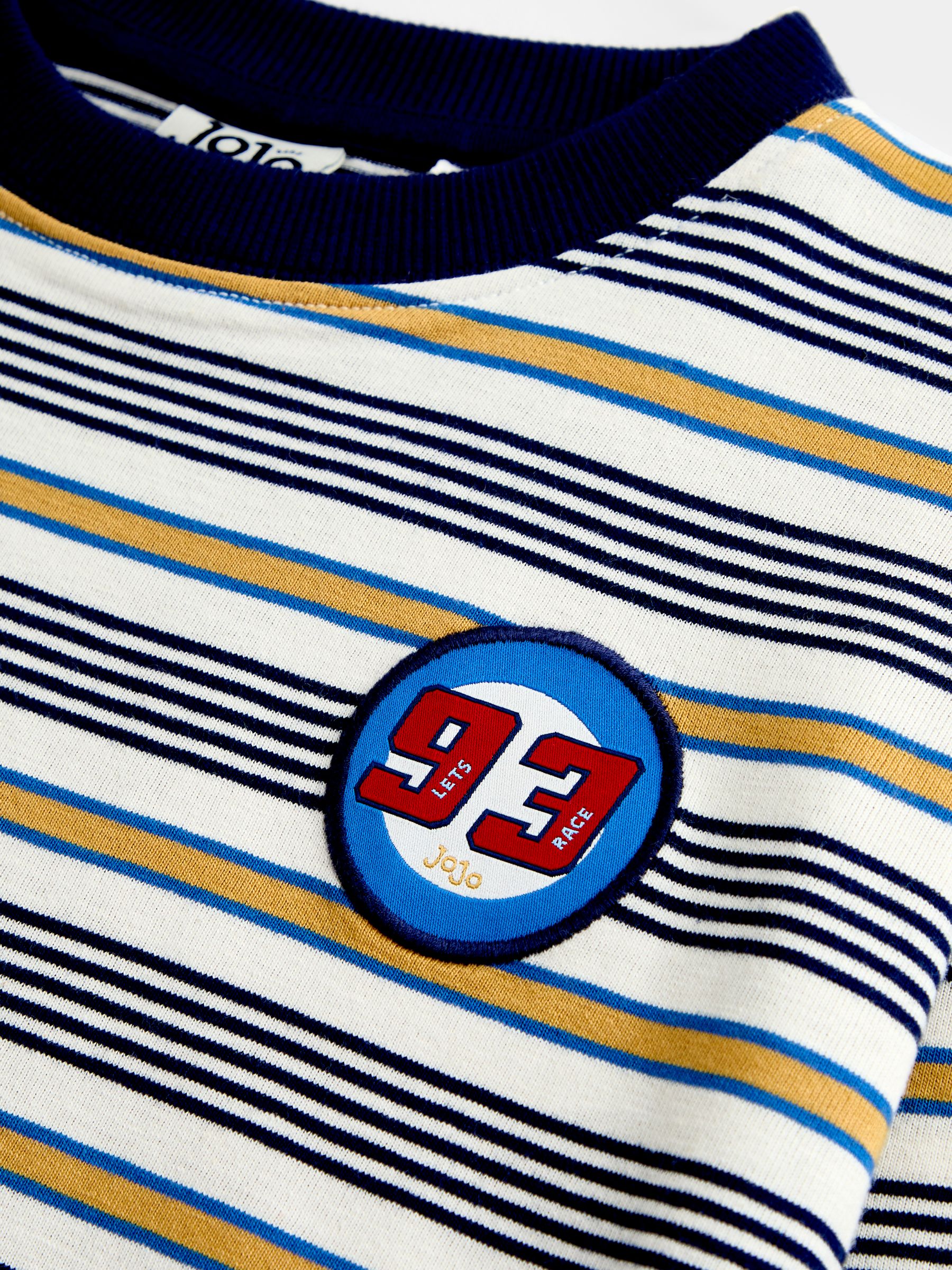 Natural Varsity Badge Striped Top - Image 3 of 4