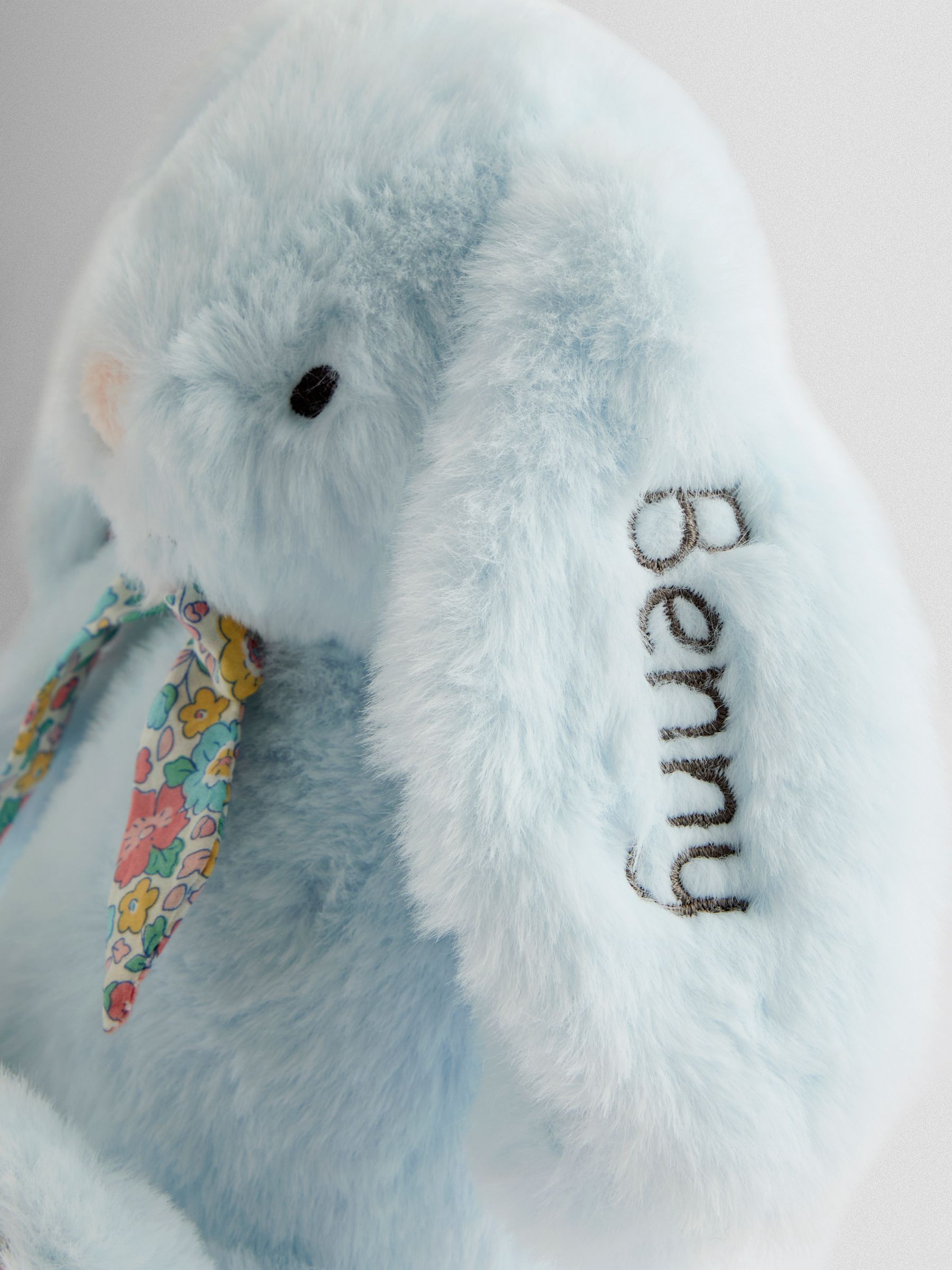 Floral Personalised Benny Bunny Soft Toy Plushie Small - Image 4 of 4