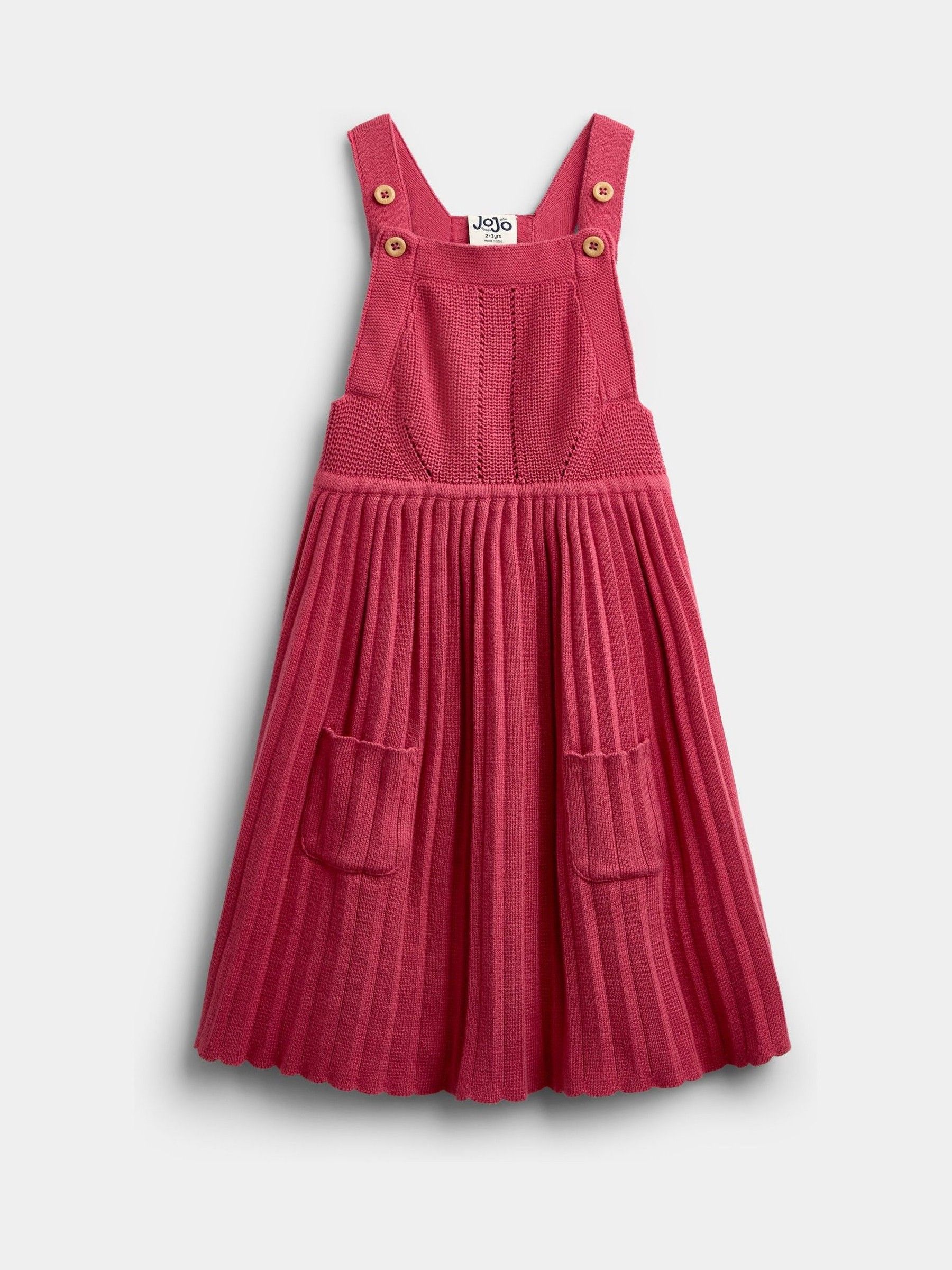 Dusky Pink Embroidered Blouse & Knit Pinafore Set - Image 4 of 6