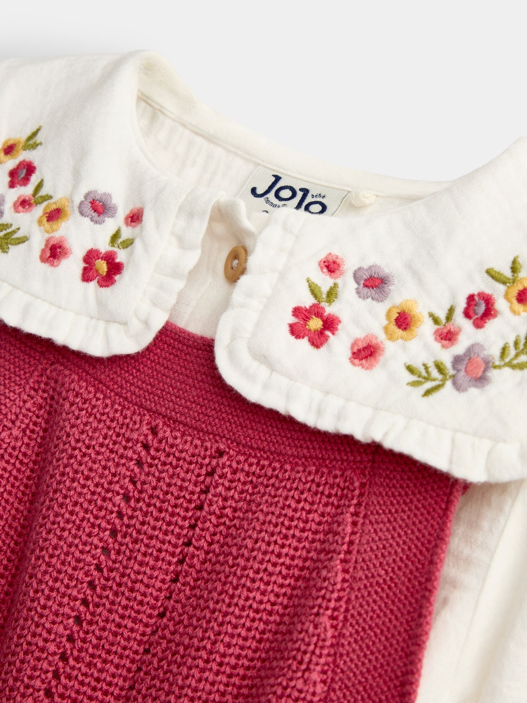 Dusky Pink Embroidered Blouse & Knit Pinafore Set - Image 6 of 6 Dusky Pink Embroidered Blouse & Knit Pinafore Set - Image 6 of 6
