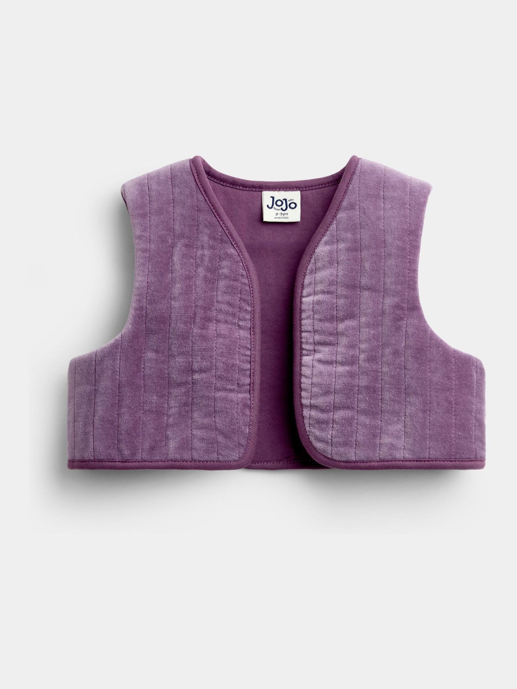 Purple Floral Embroidered Cheesecloth Dress & Gilet Set - Image 4 of 6