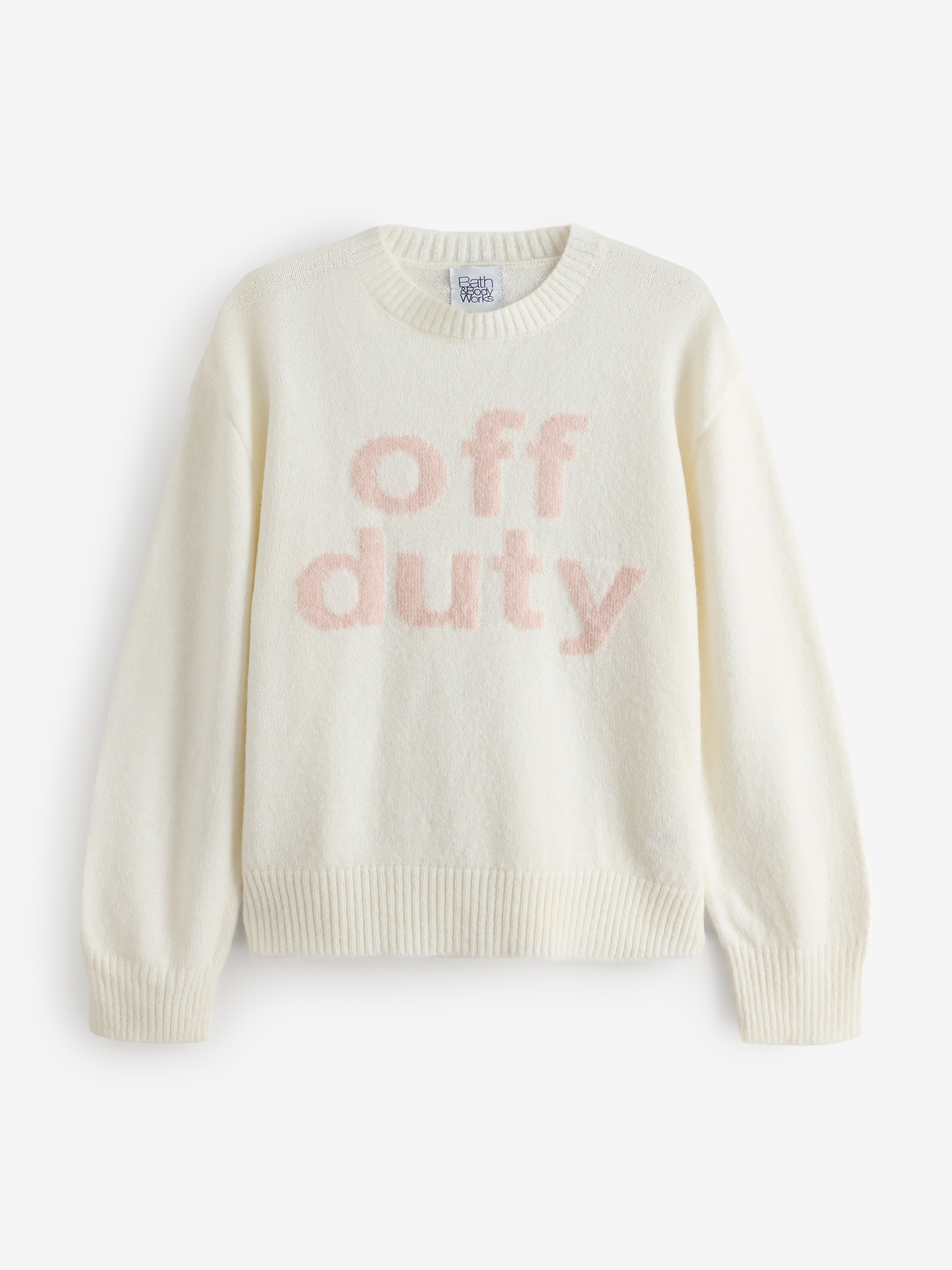Cream Off Duty Knitted Crew Neck Jumper - Image 6 of 8