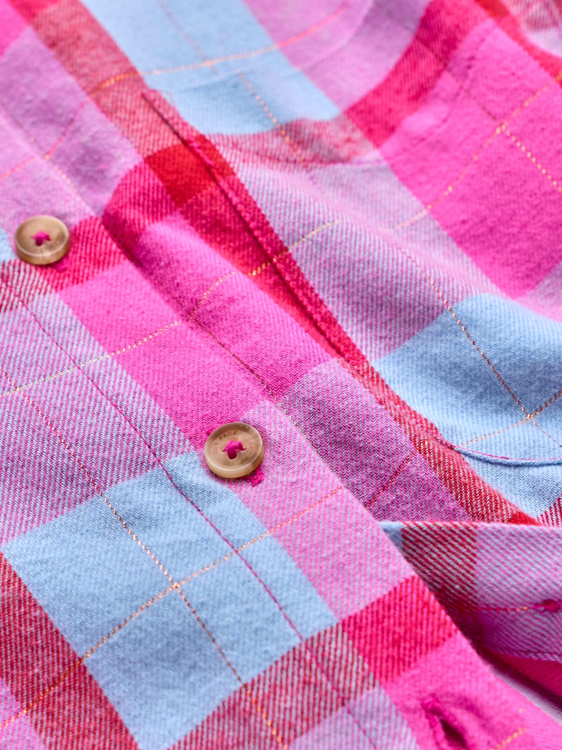 Olivia Pink Petite Check Shirt - Image 6 of 6