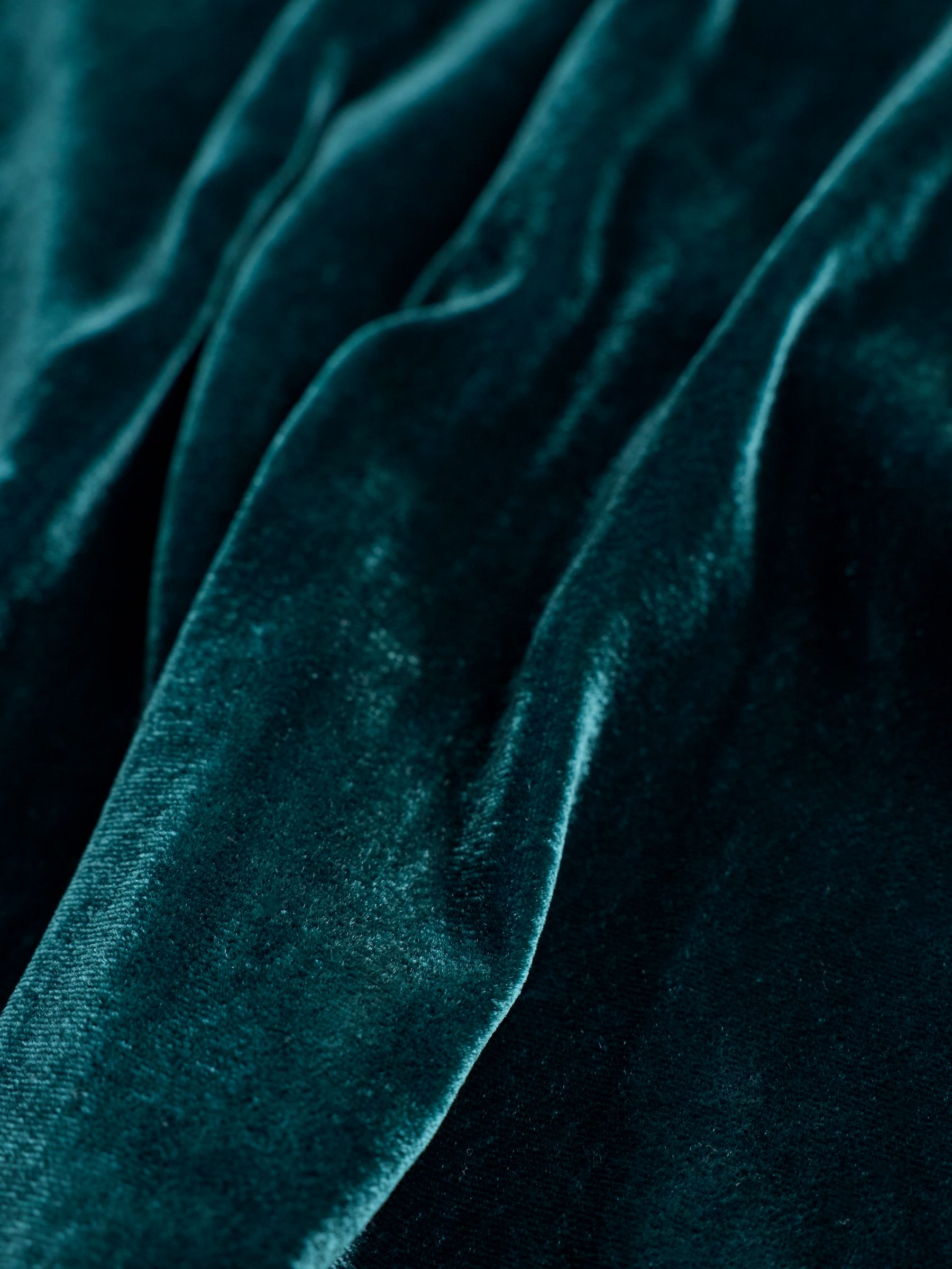Maddie Teal Blue Petite Velvet Blouse - Image 7 of 7