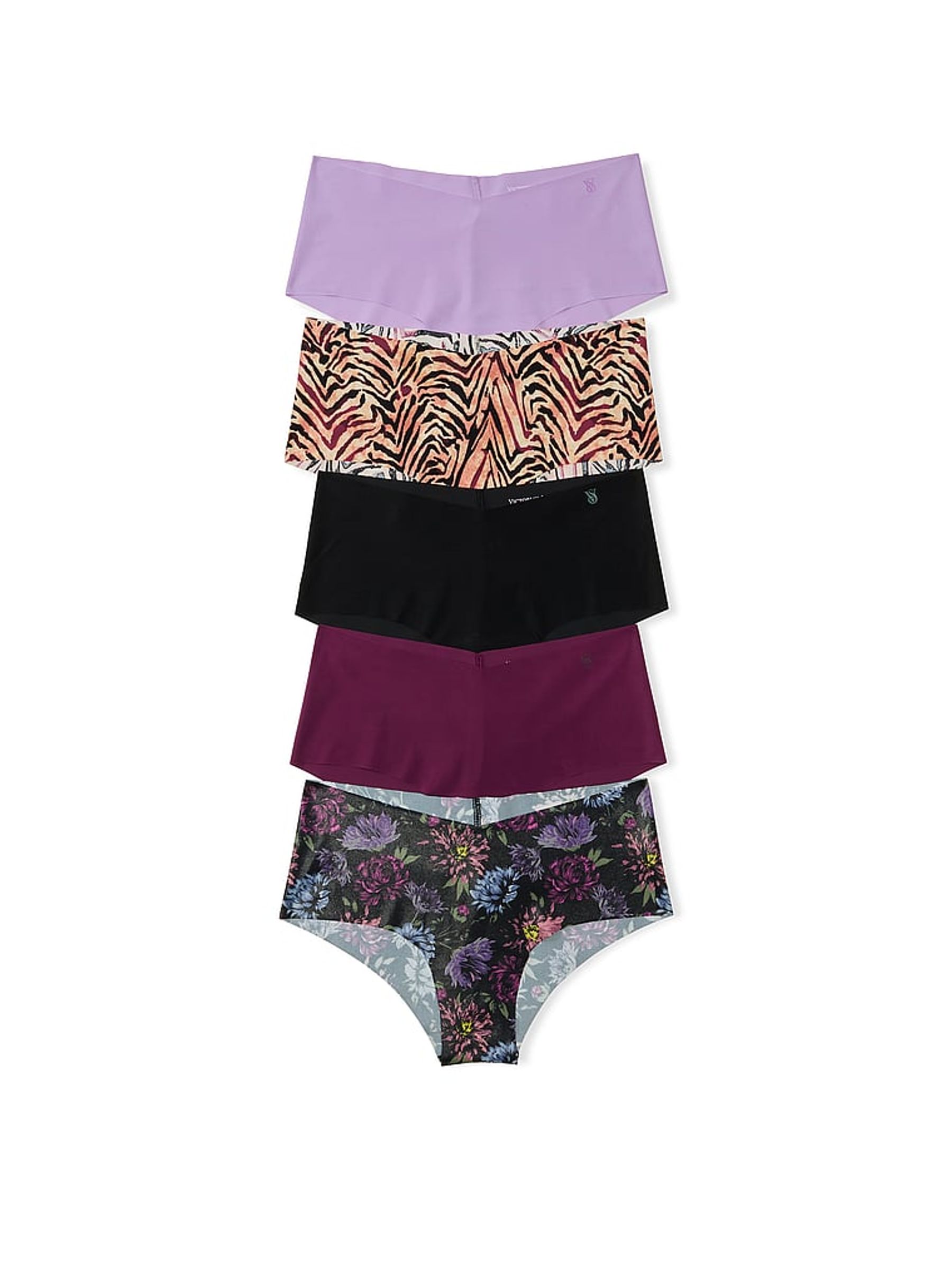 Purple/Tiger/Black/Floral Cheeky 5 Pack Knickers - Image 1 of 3