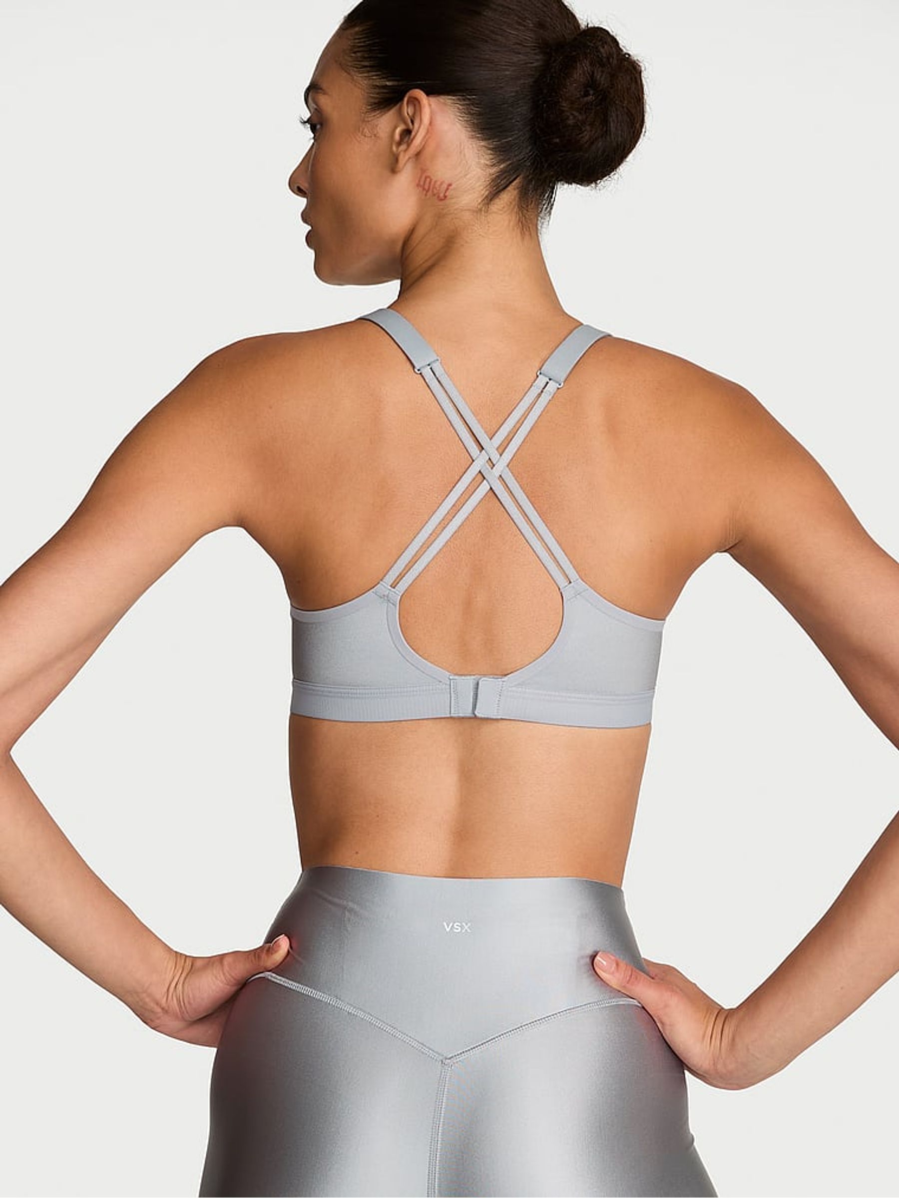 Starstruck Grey Angel™ GlossyTech Medium Impact Sports Bra - Image 2 of 2