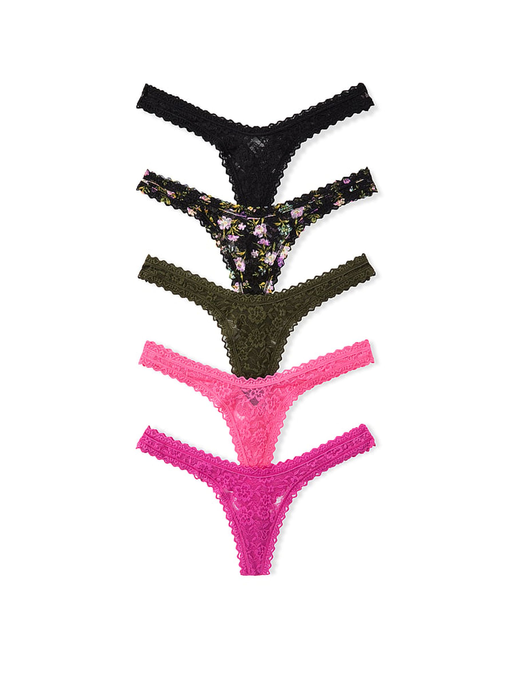 Black/Floral/Green/Pink 5 Pack Knickers - Image 1 of 1