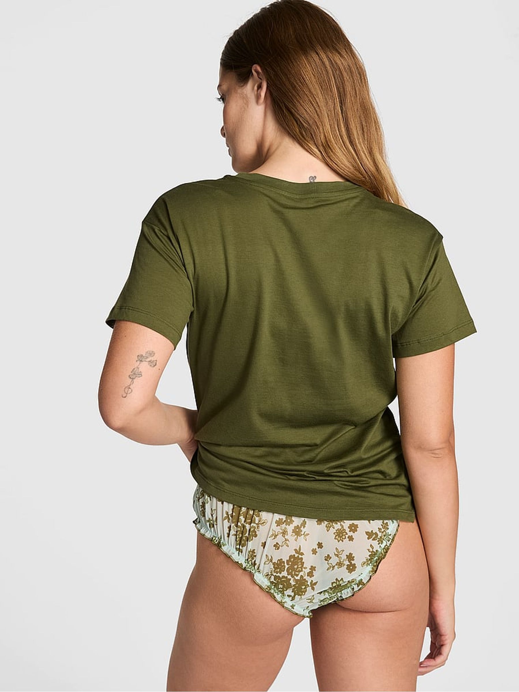 Woodland Green Longline Pyjama Top - Image 2 of 2