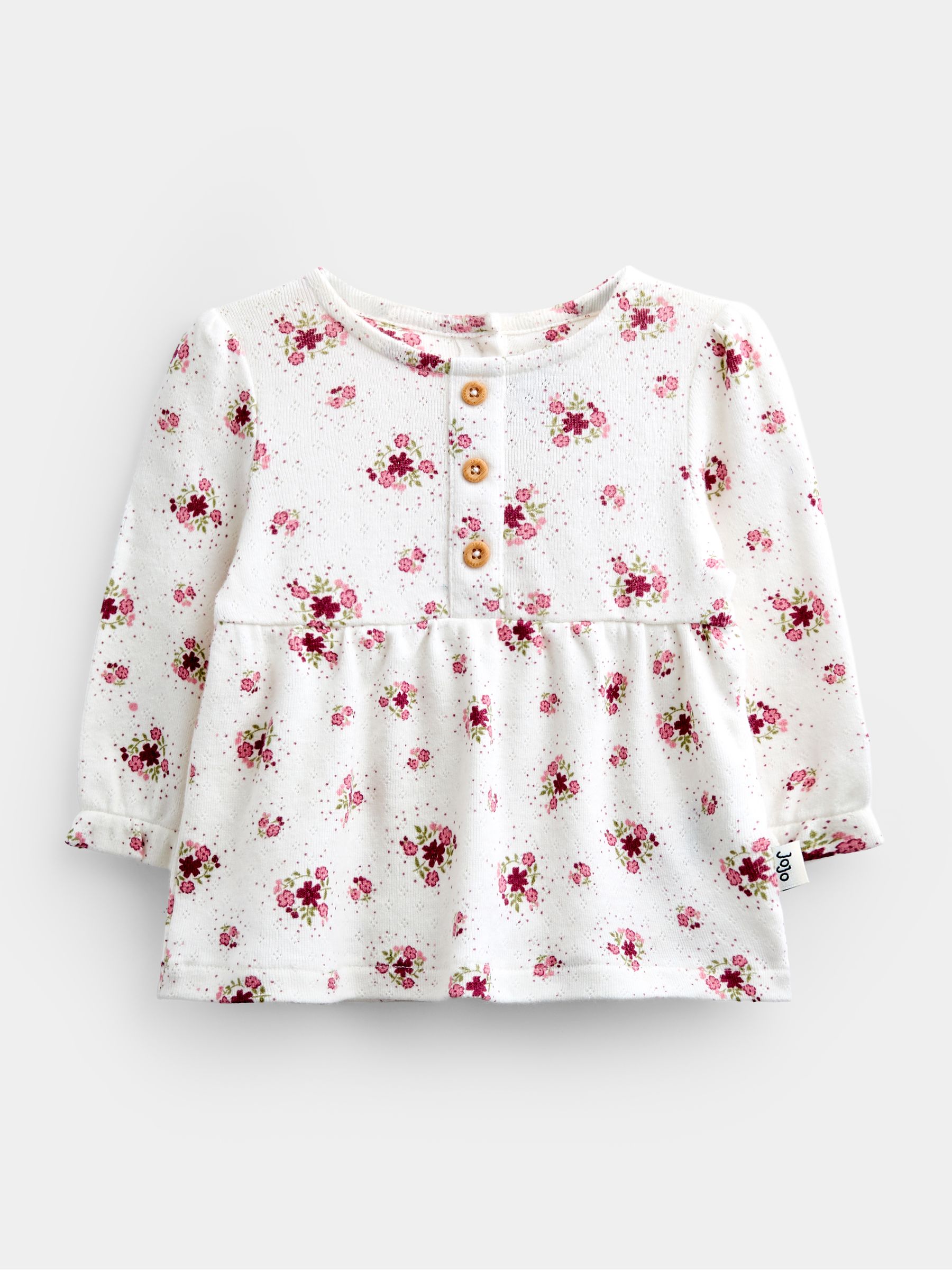 Rose Pink Floral Blouse, Leggings & Gilet Baby Set - Image 2 of 8